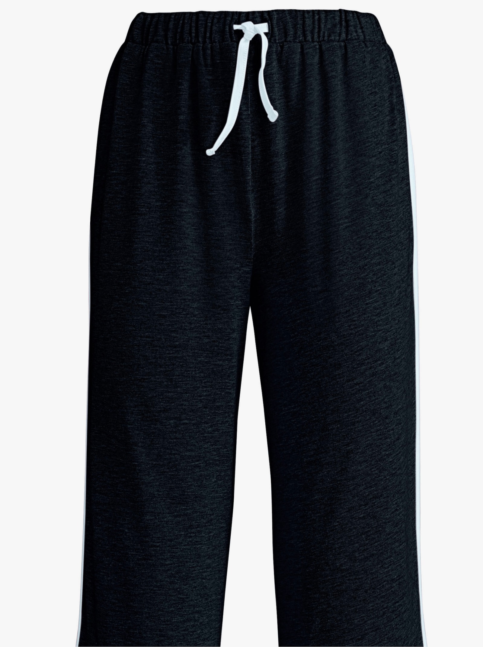 Capribroek van interlock - zwart