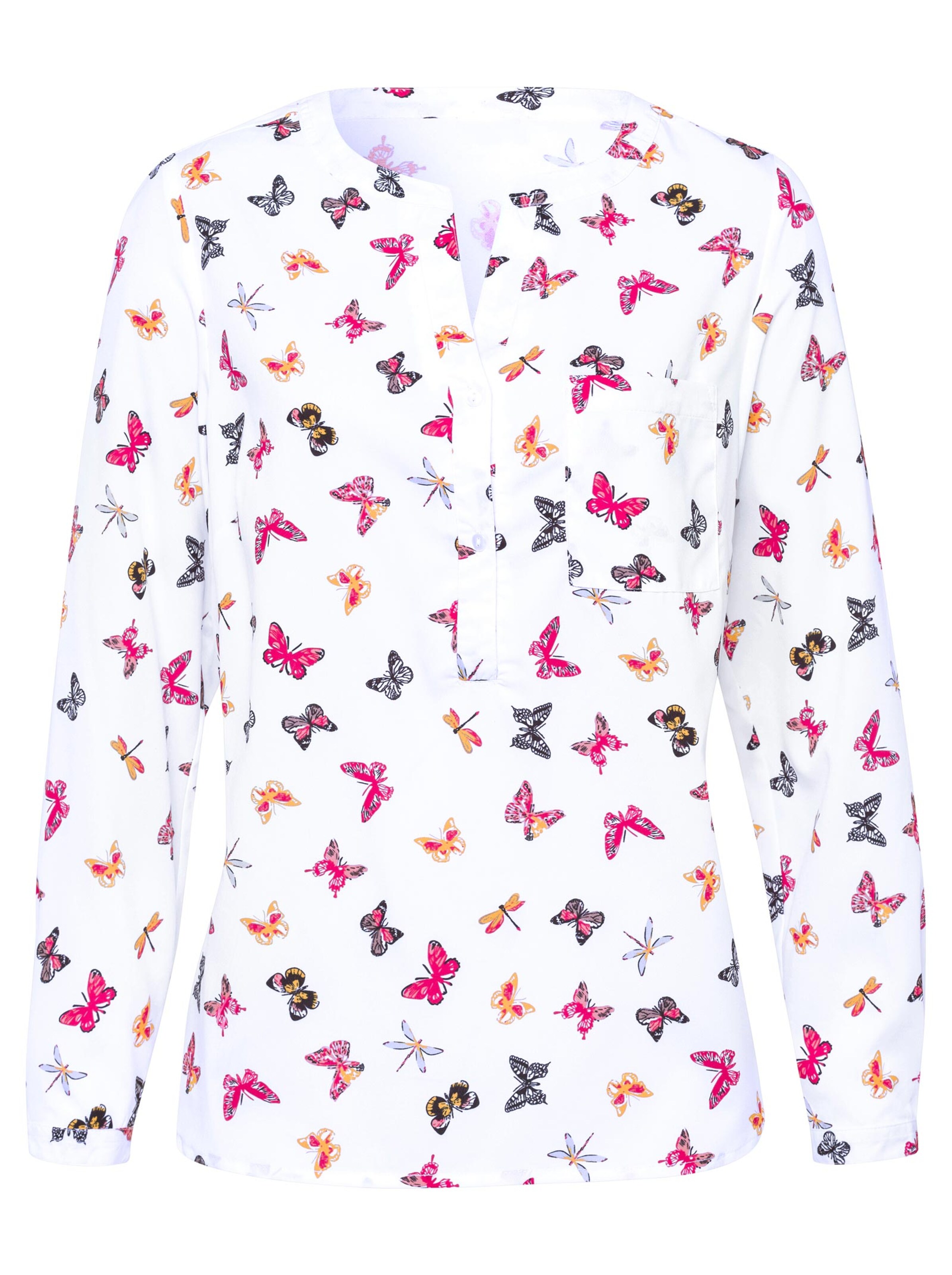 Bluse - weiß-gemustert