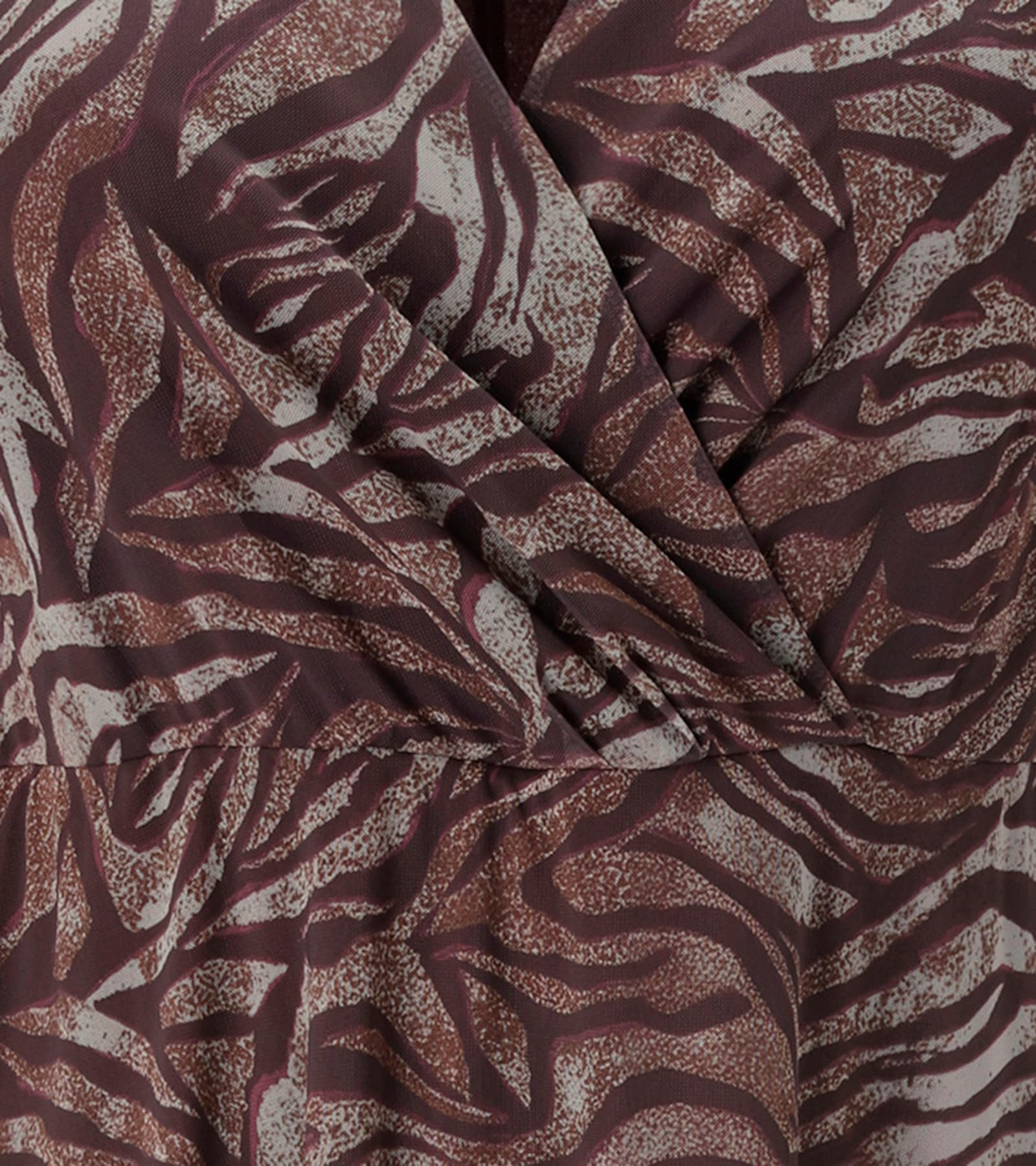 Aniston PLUS Meshkleid - bordeaux-weiß