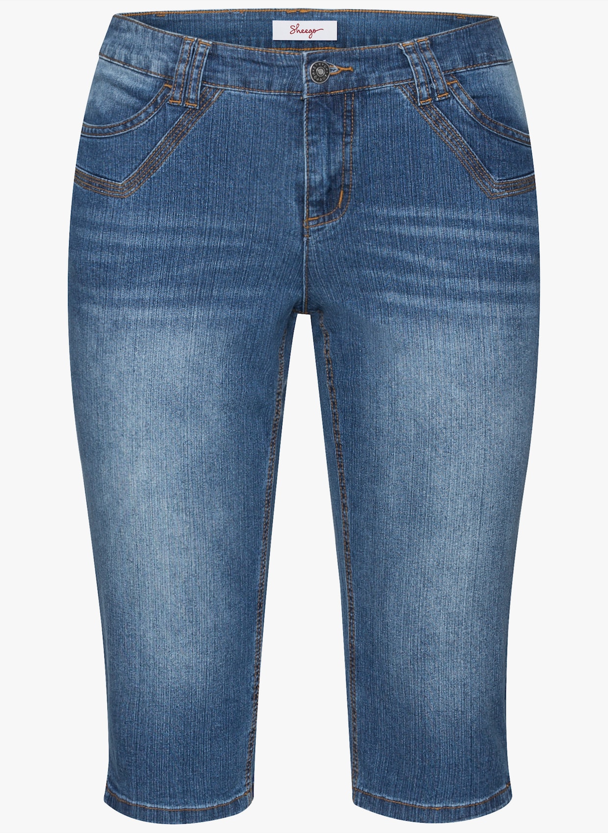sheego Capri-jeans - blue denim