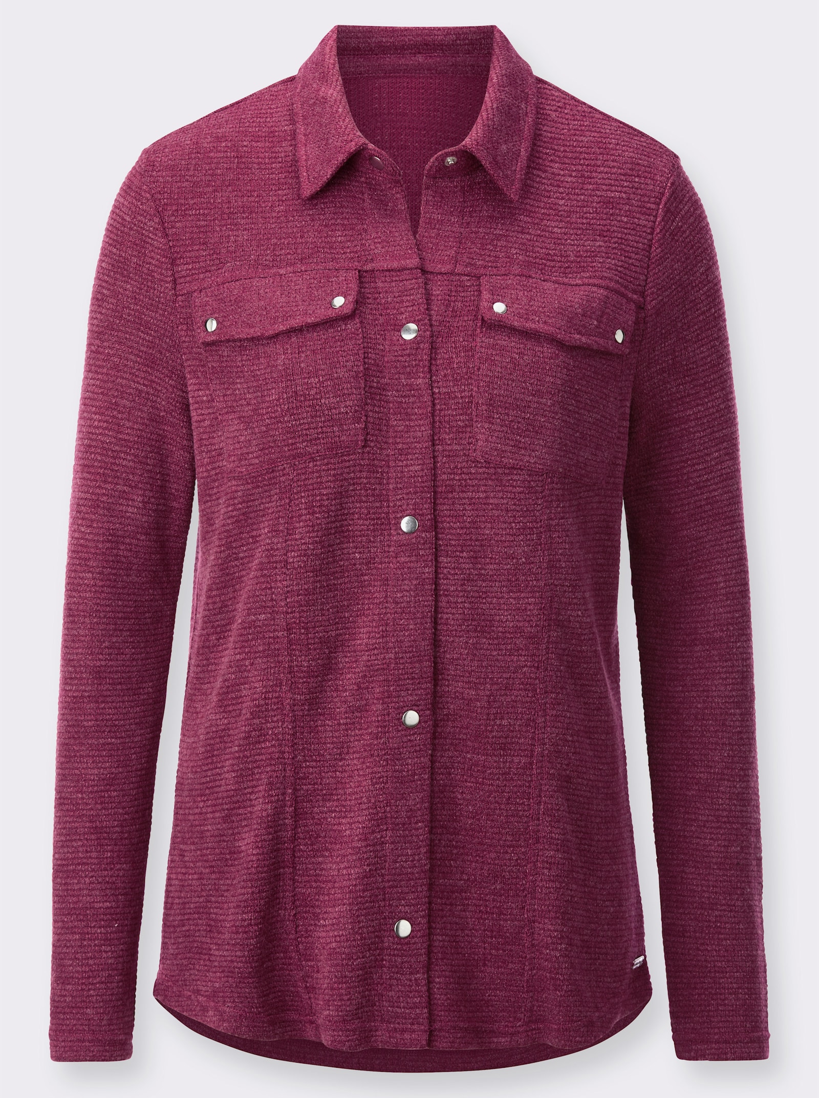 Shirtjacke mit Brusttaschen - malve