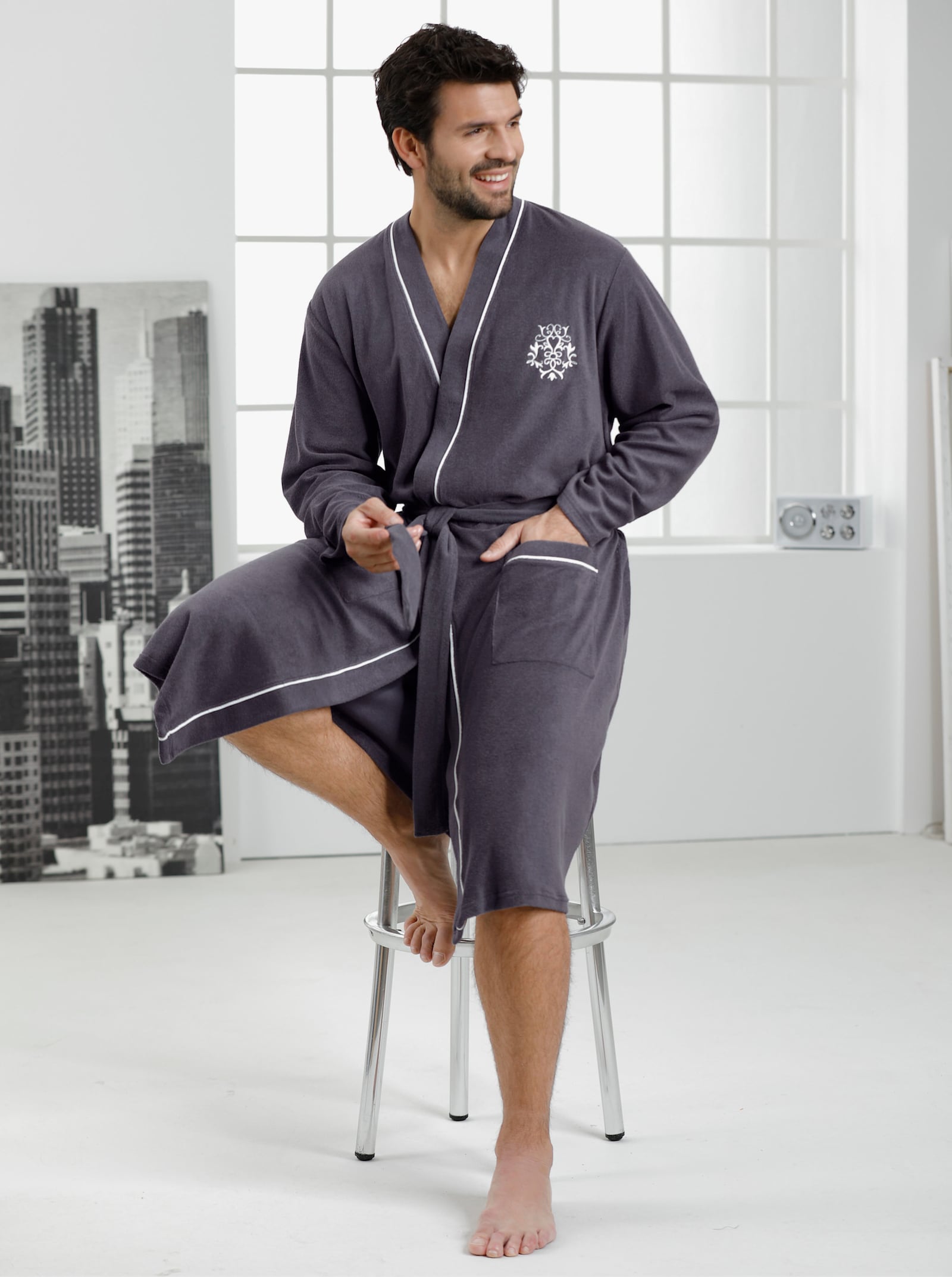 feel good Bademantel - graphit