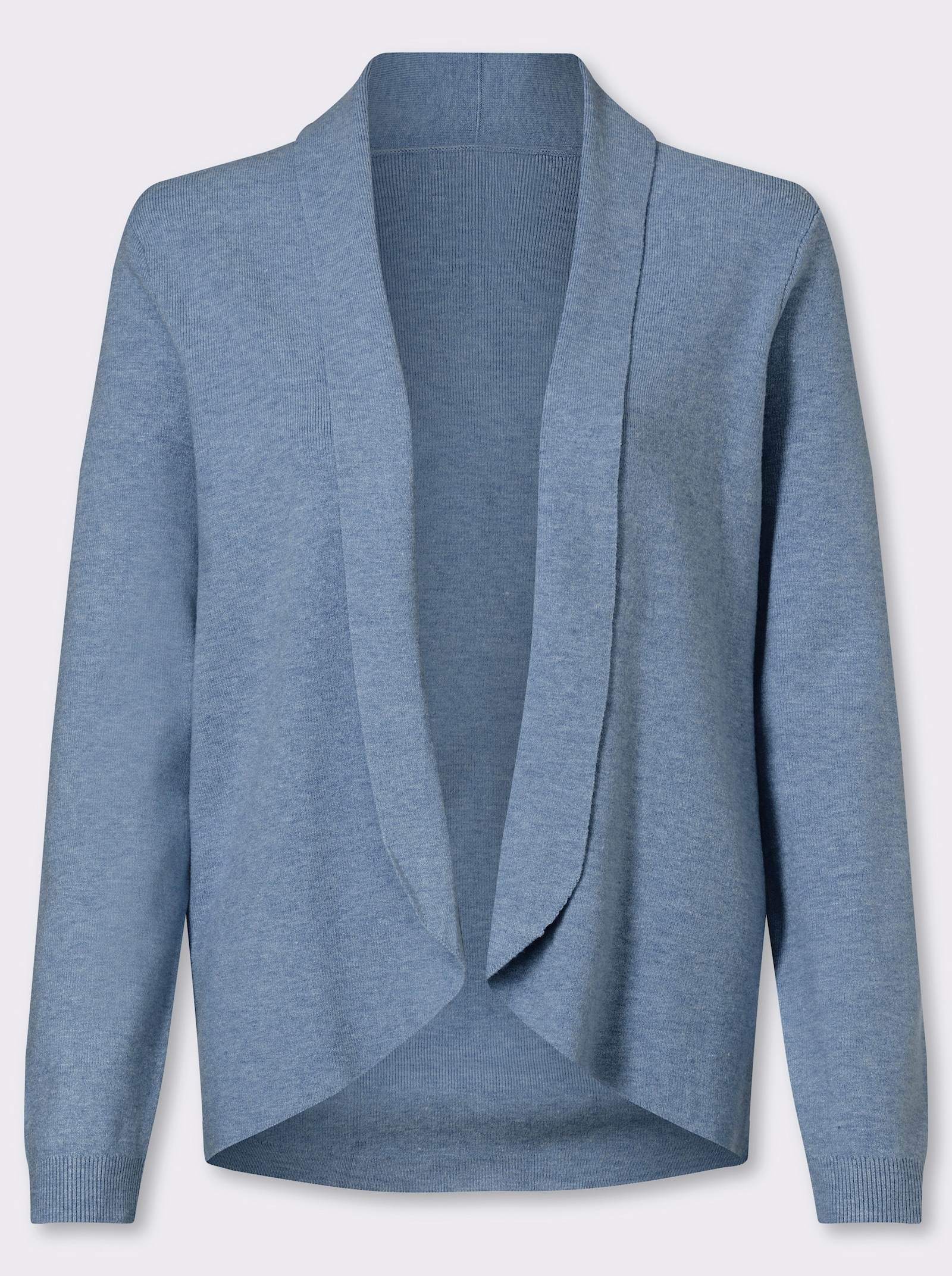 heine Feinstrickjacke mit Schalkragen - bleu-meliert