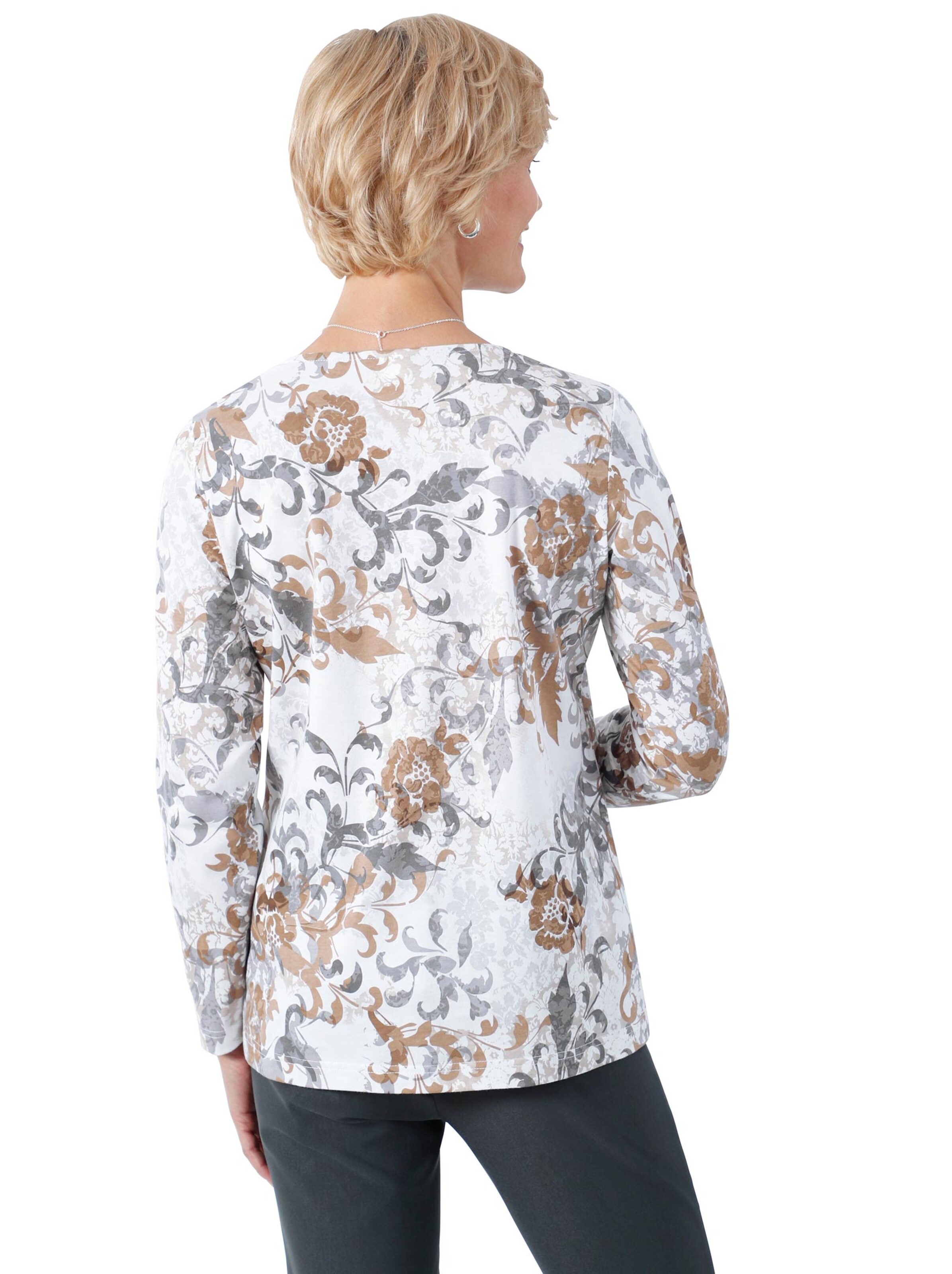 Shirt - taupe-gemustert