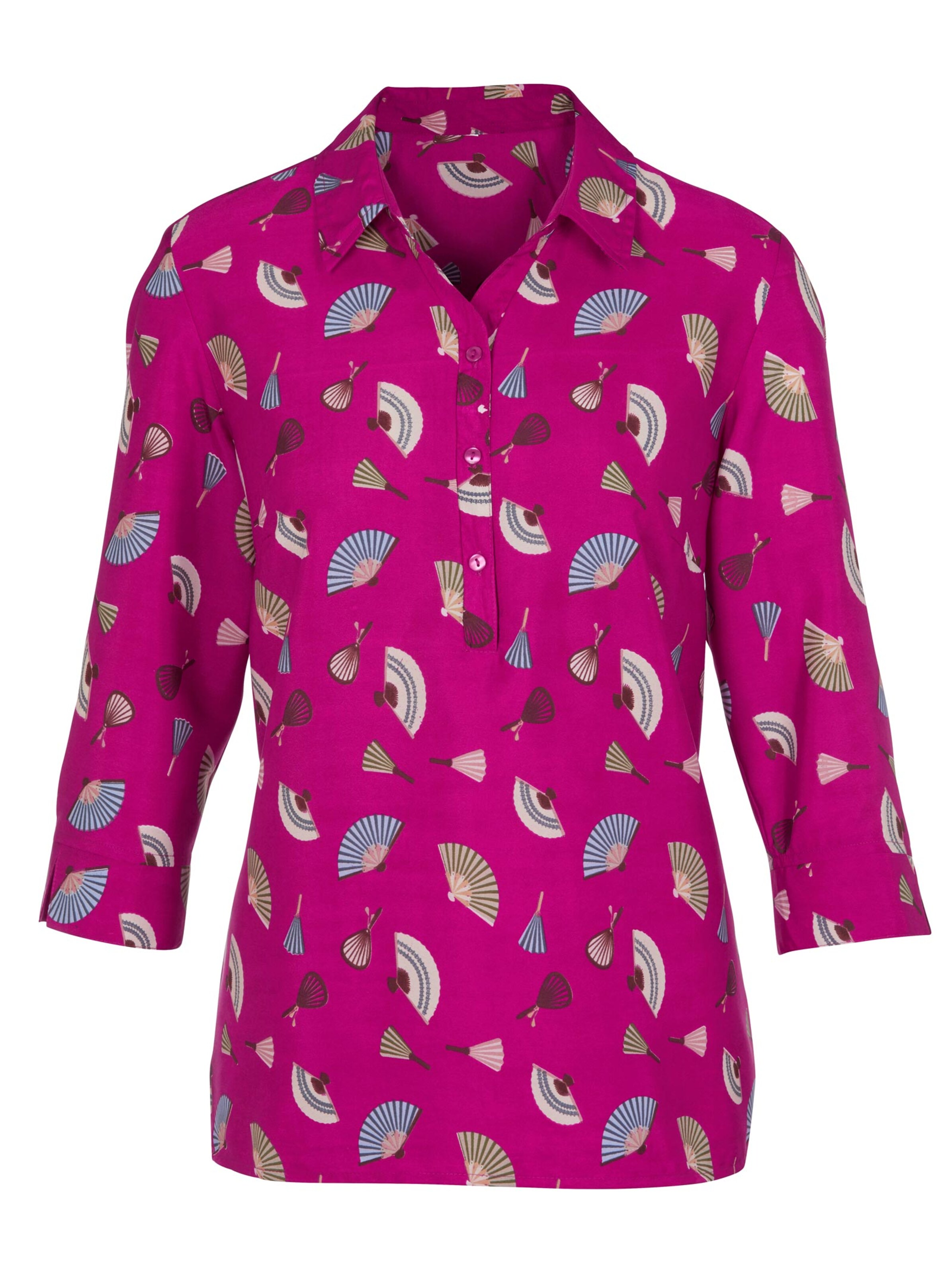 Bluse - fuchsia-bedruckt