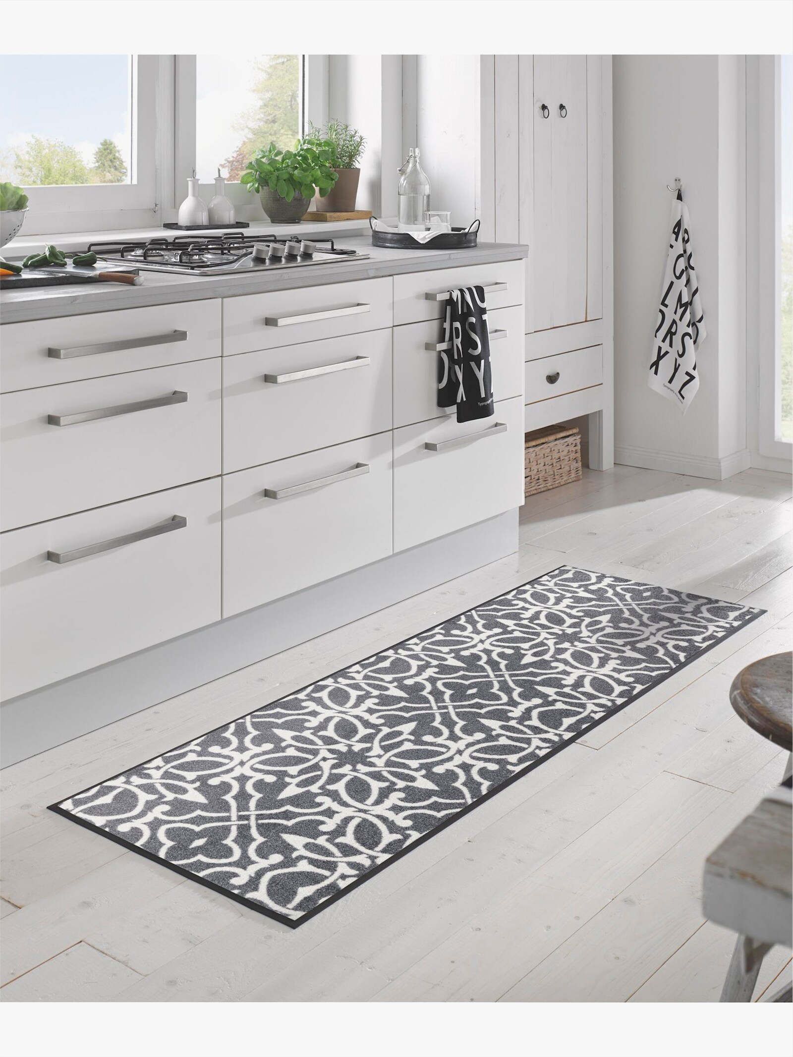 wash+dry by Kleen-Tex Fußmatte - grau-ecru