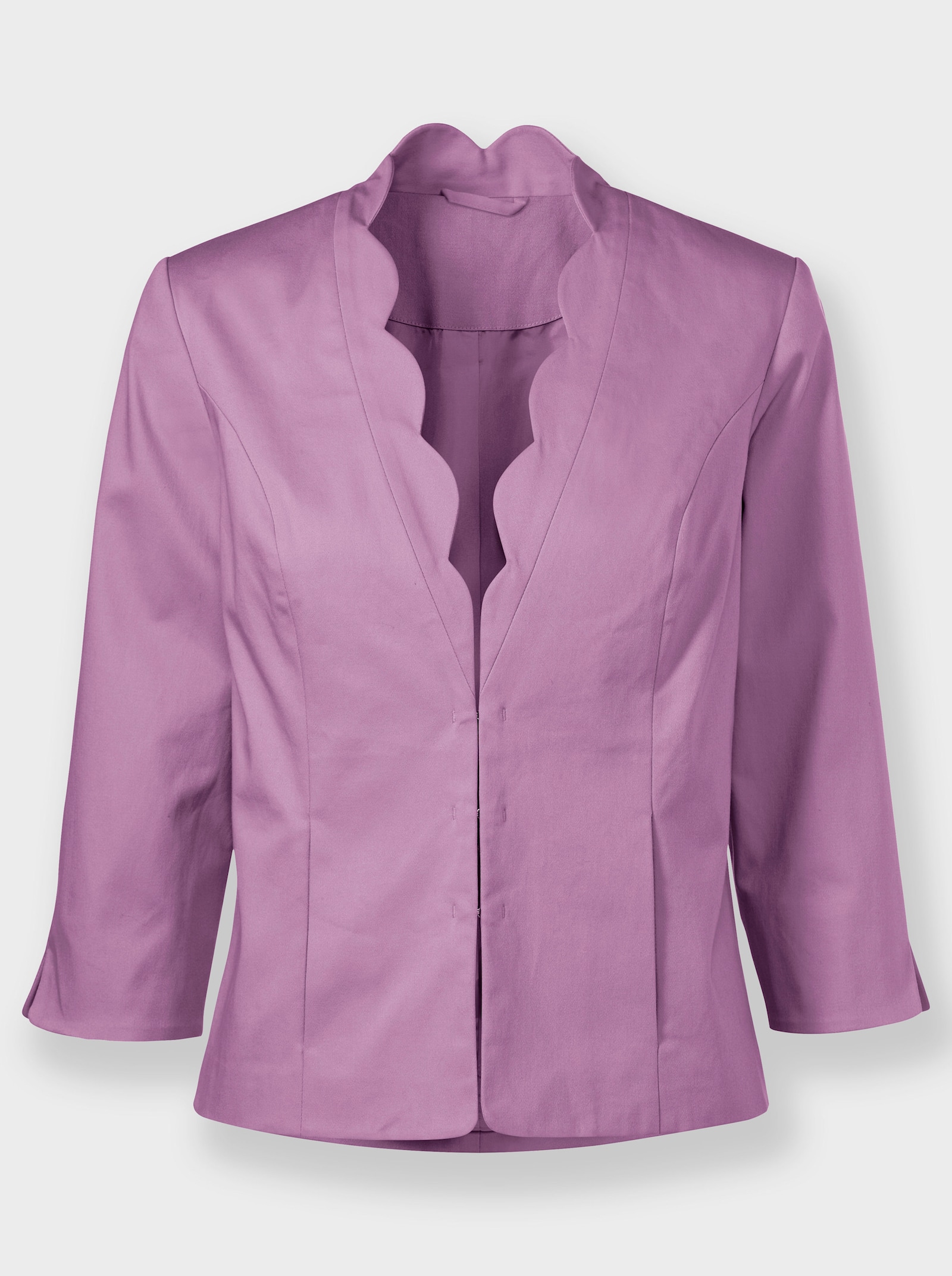 Kurzblazer mit gebogtem V-Ausschnitt - orchidee