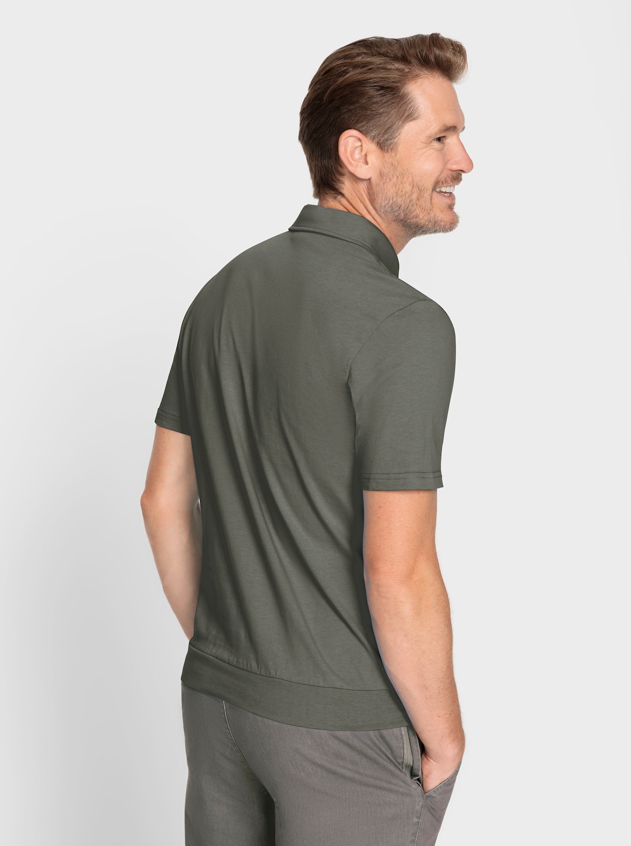 Marco Donati Kurzarm-Shirt - oliv