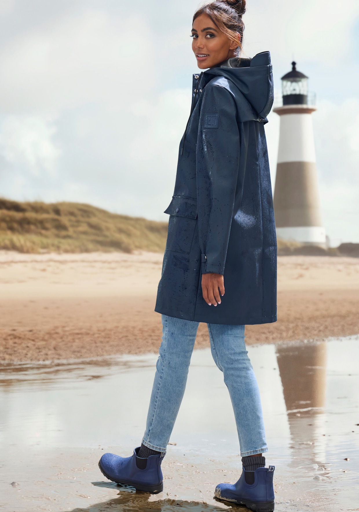 Elbsand Regenjacke - marineblau