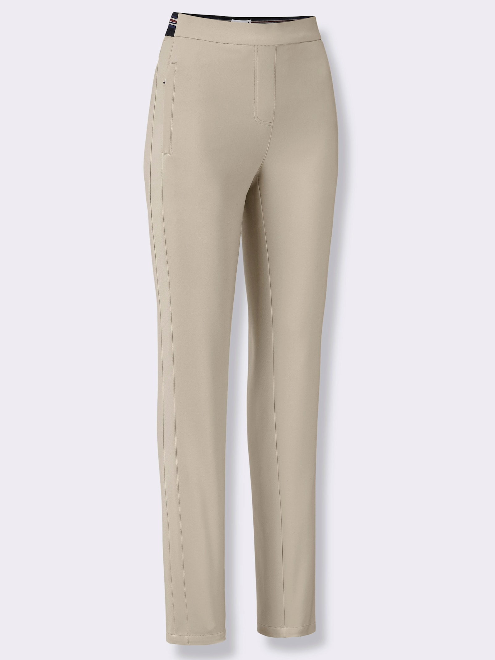 Comfortbroek met ritszakken - leem