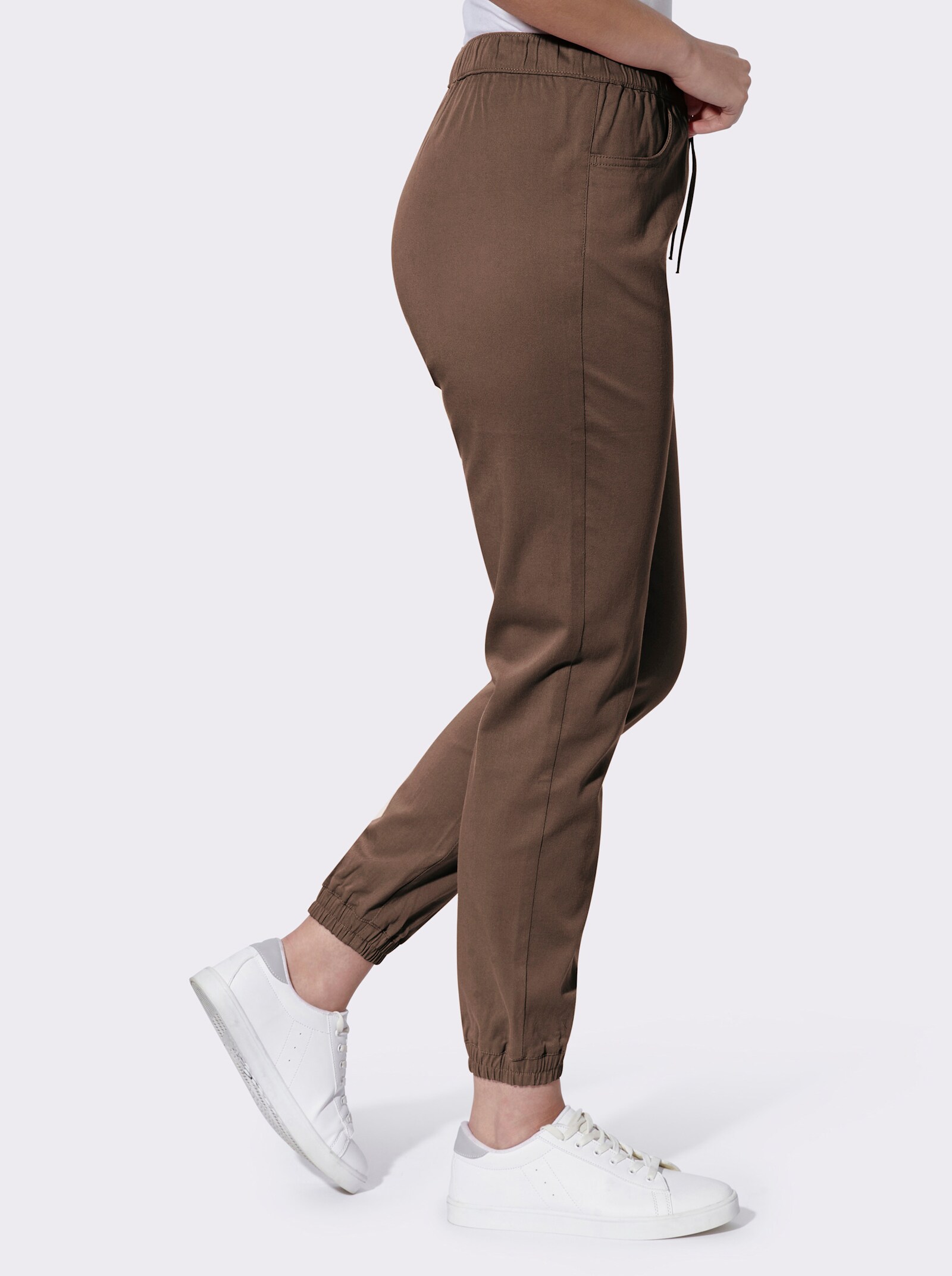 Schlupfhose in Twill-Qualität - schoko