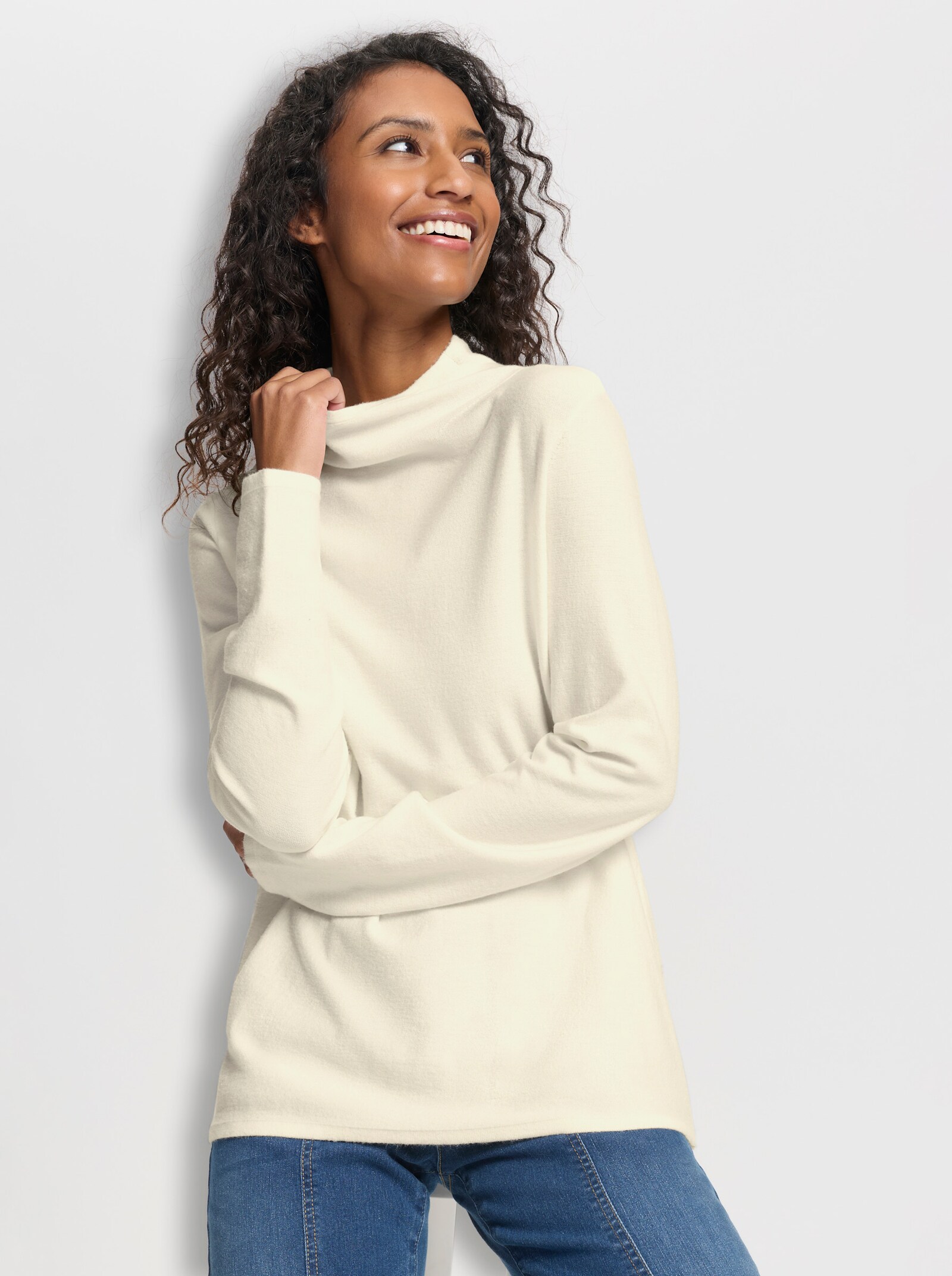 heine Stehkragenpullover mit Langarm - champagner