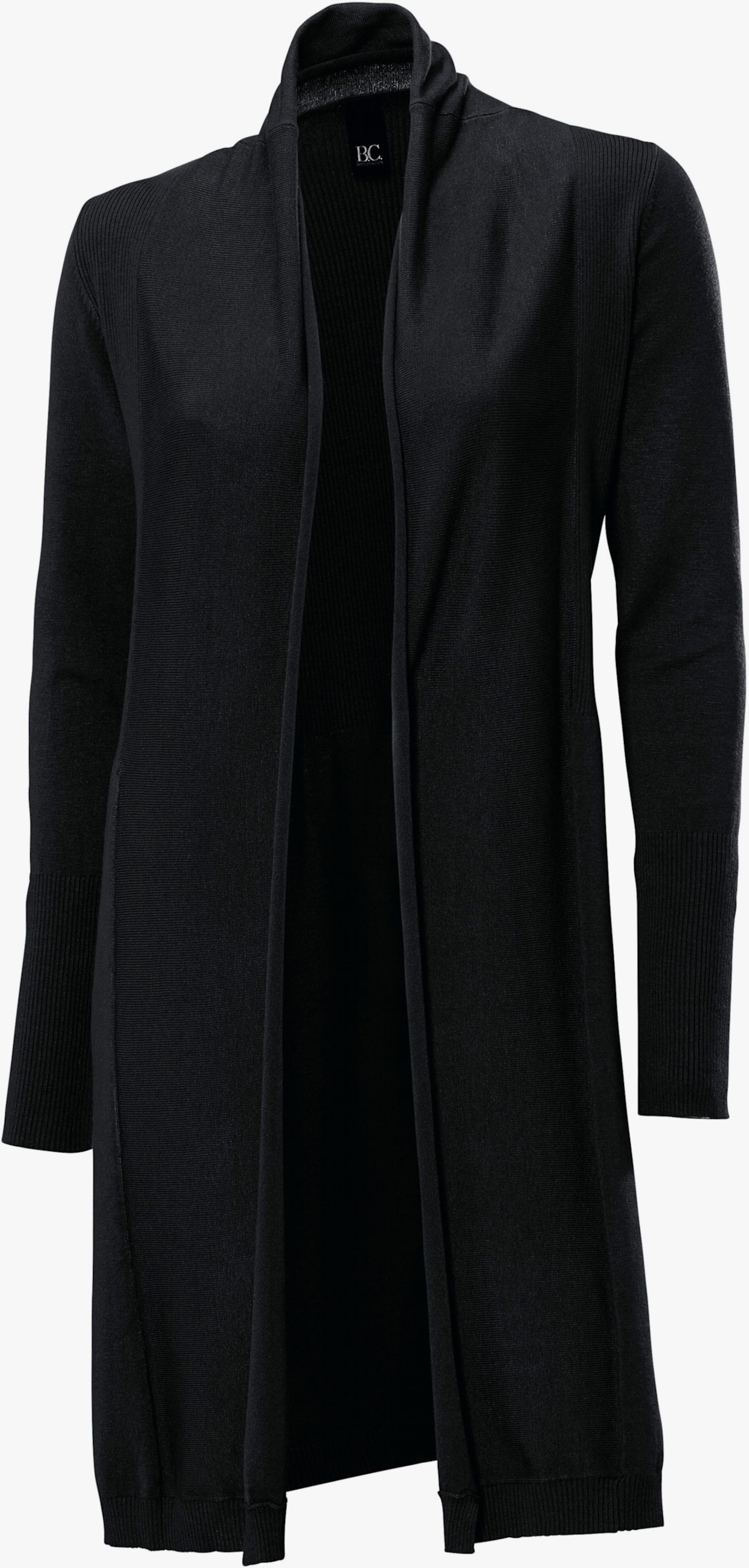 heine Lang gebreid vest - zwart