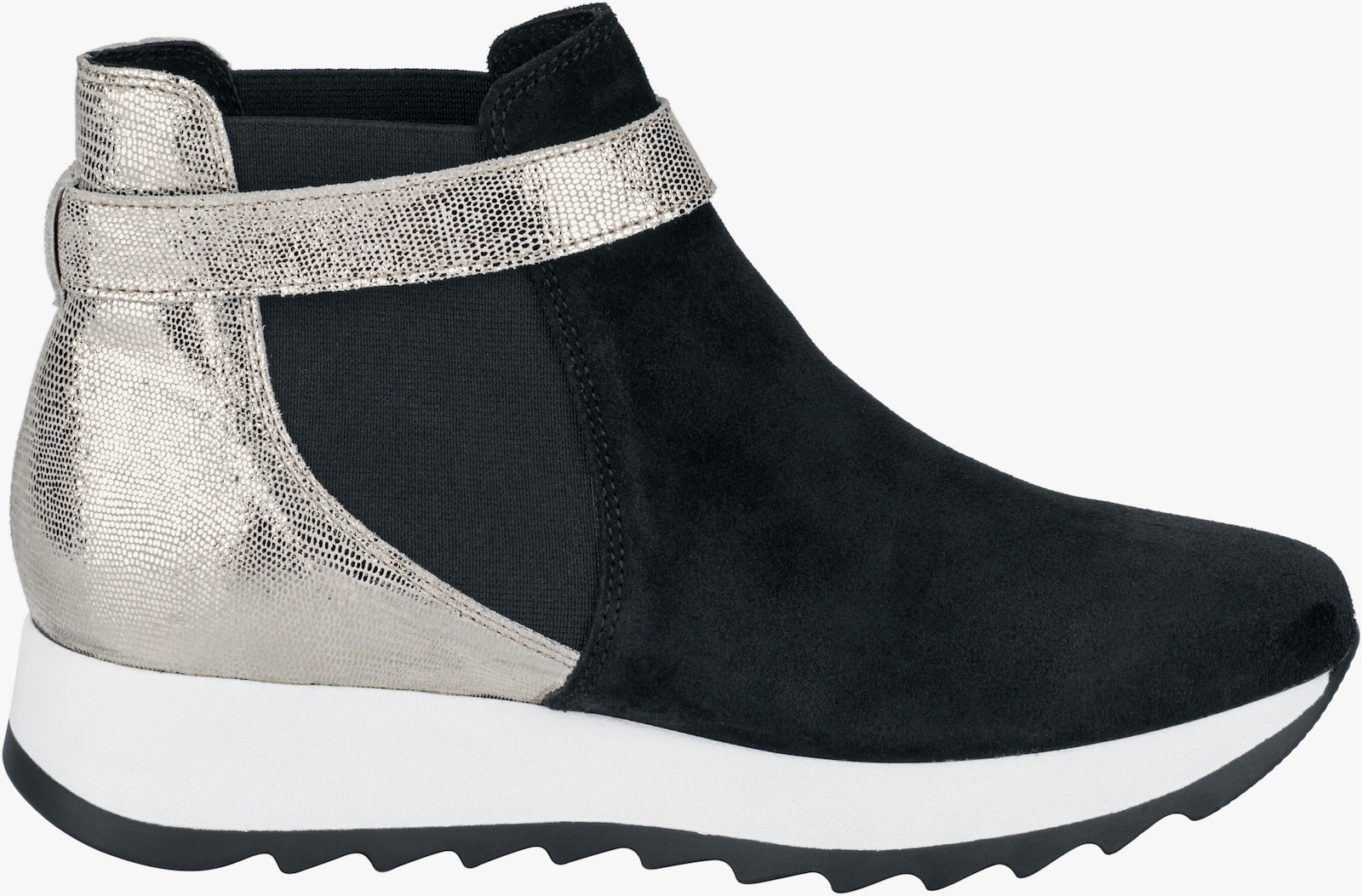 heine Stiefelette - schwarz-champagner