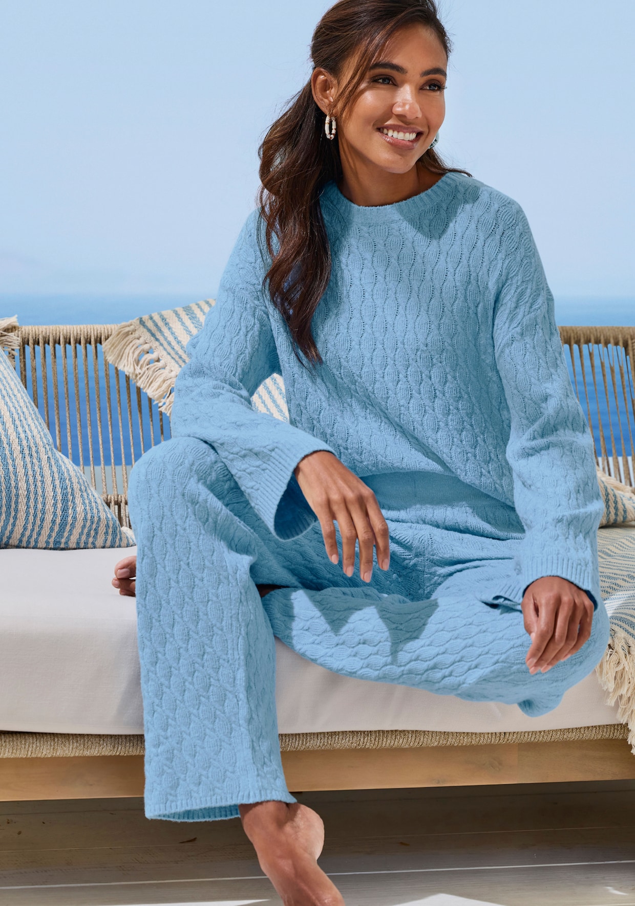 French Connection Strickhose - blau