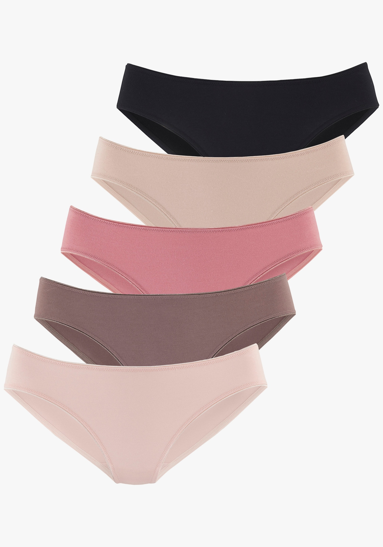 LASCANA Slips jazz - taupe, rose, beige, vieux rose, noir
