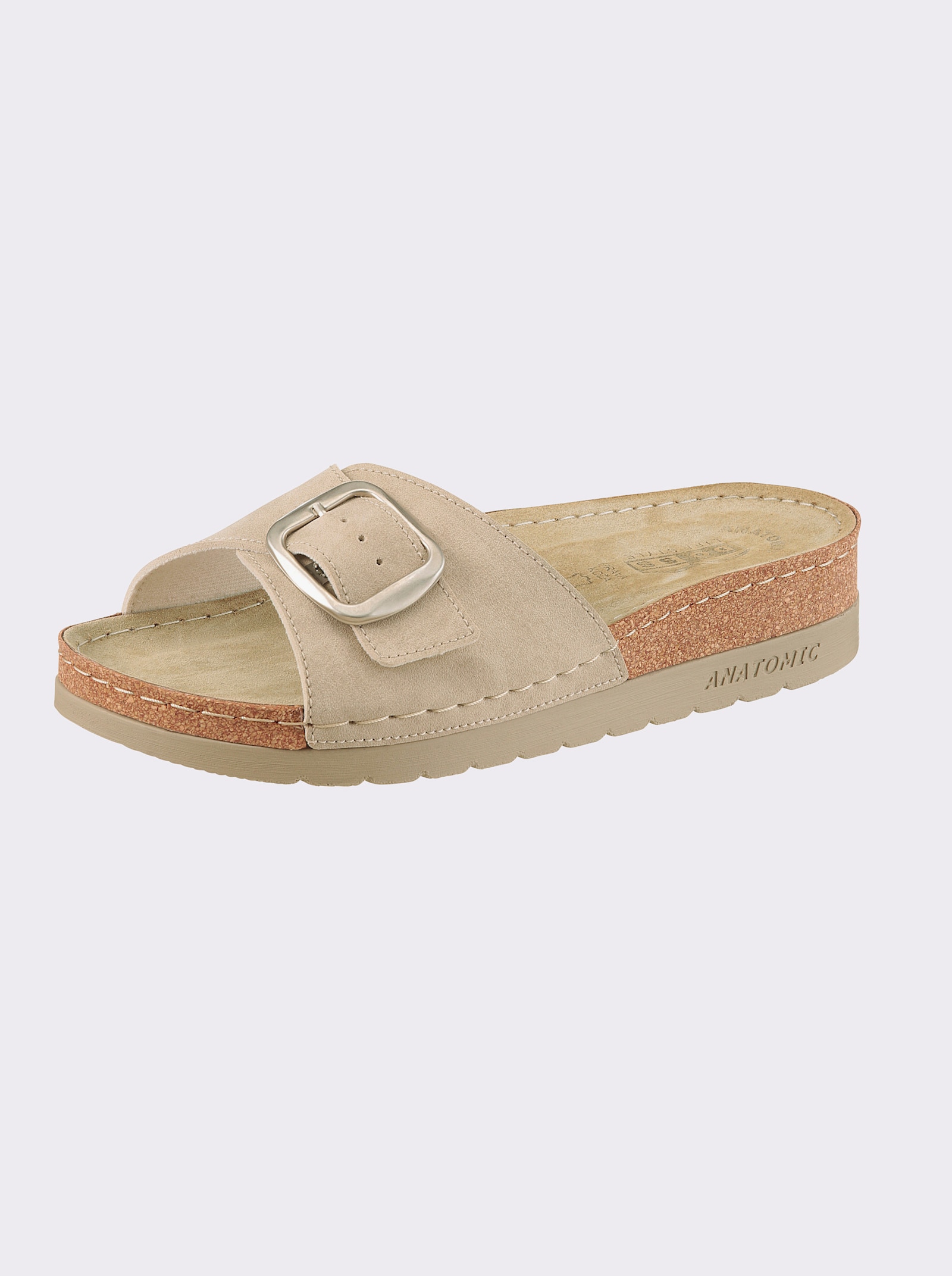 Pantolette mit weicher Polsterung - beige