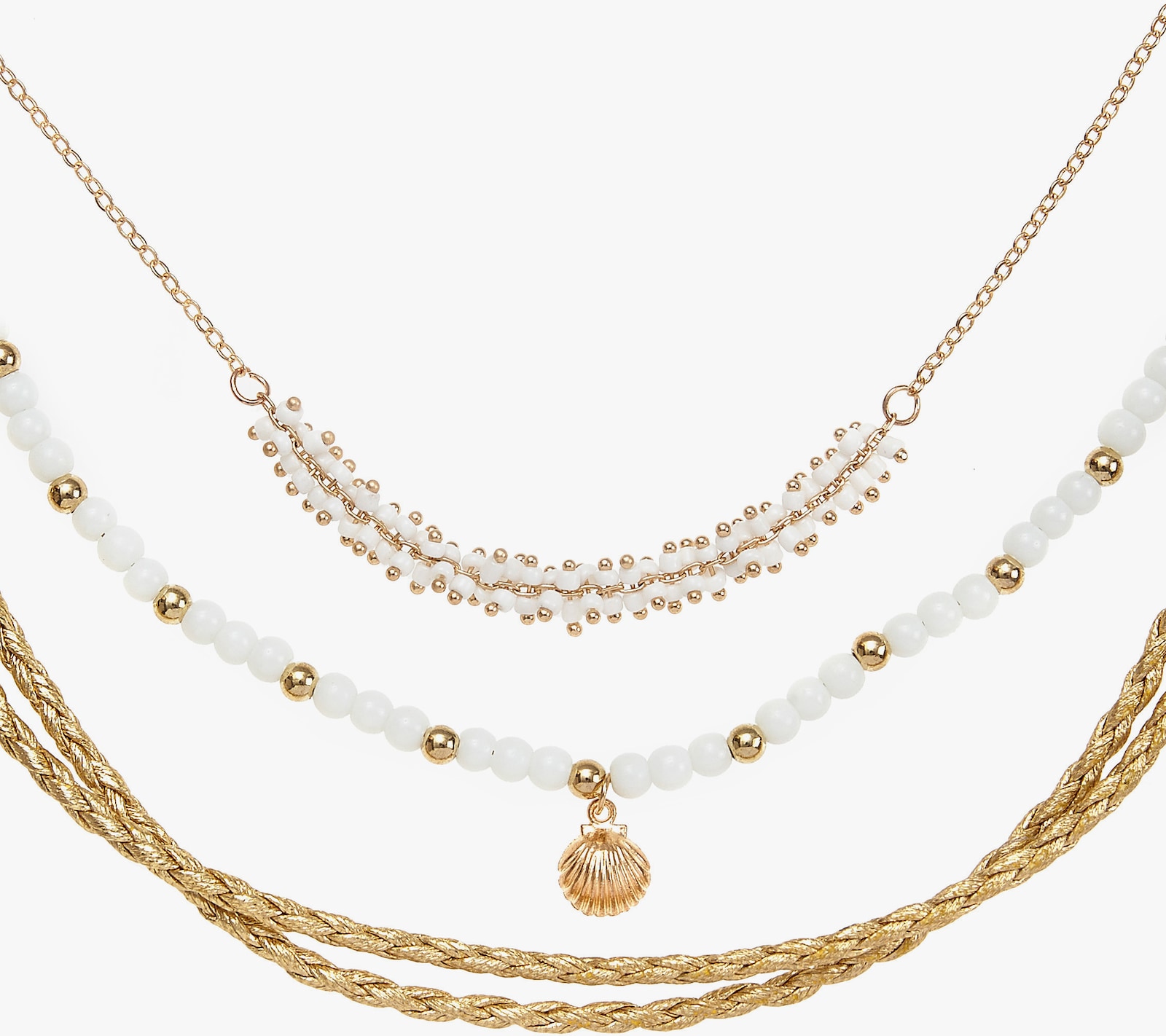 LASCANA Fußketten Set - altgoldfarben-weiß