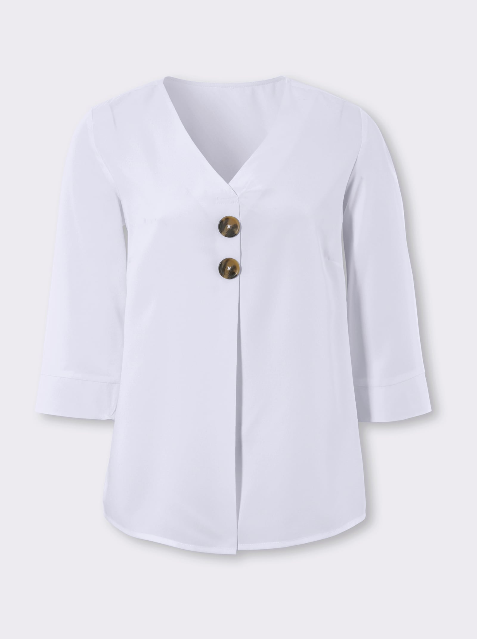 Schlupfbluse in weiter Form - ecru