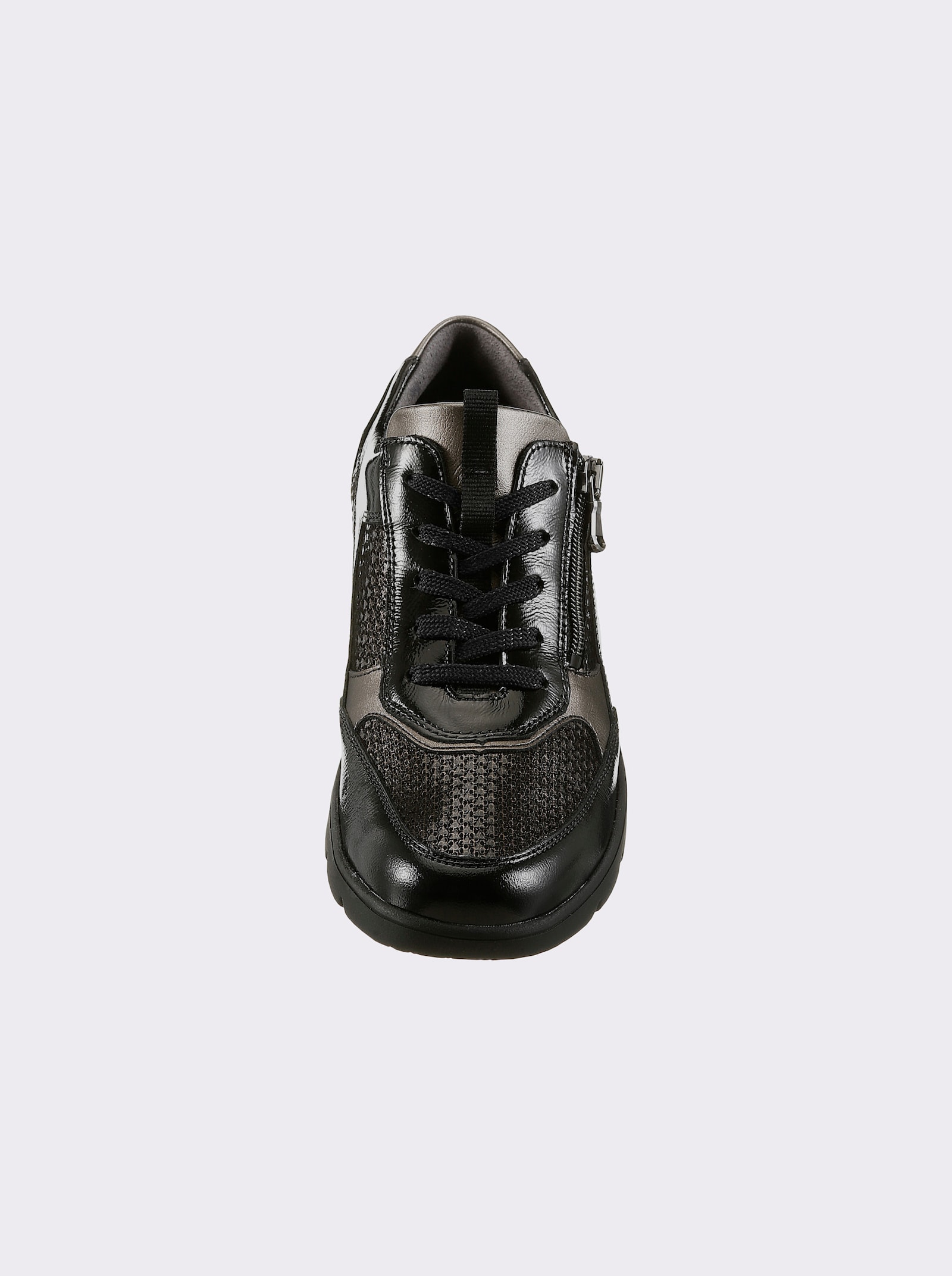 Waldläufer Sneaker mit Metallic-Effekt - schwarz-meliert