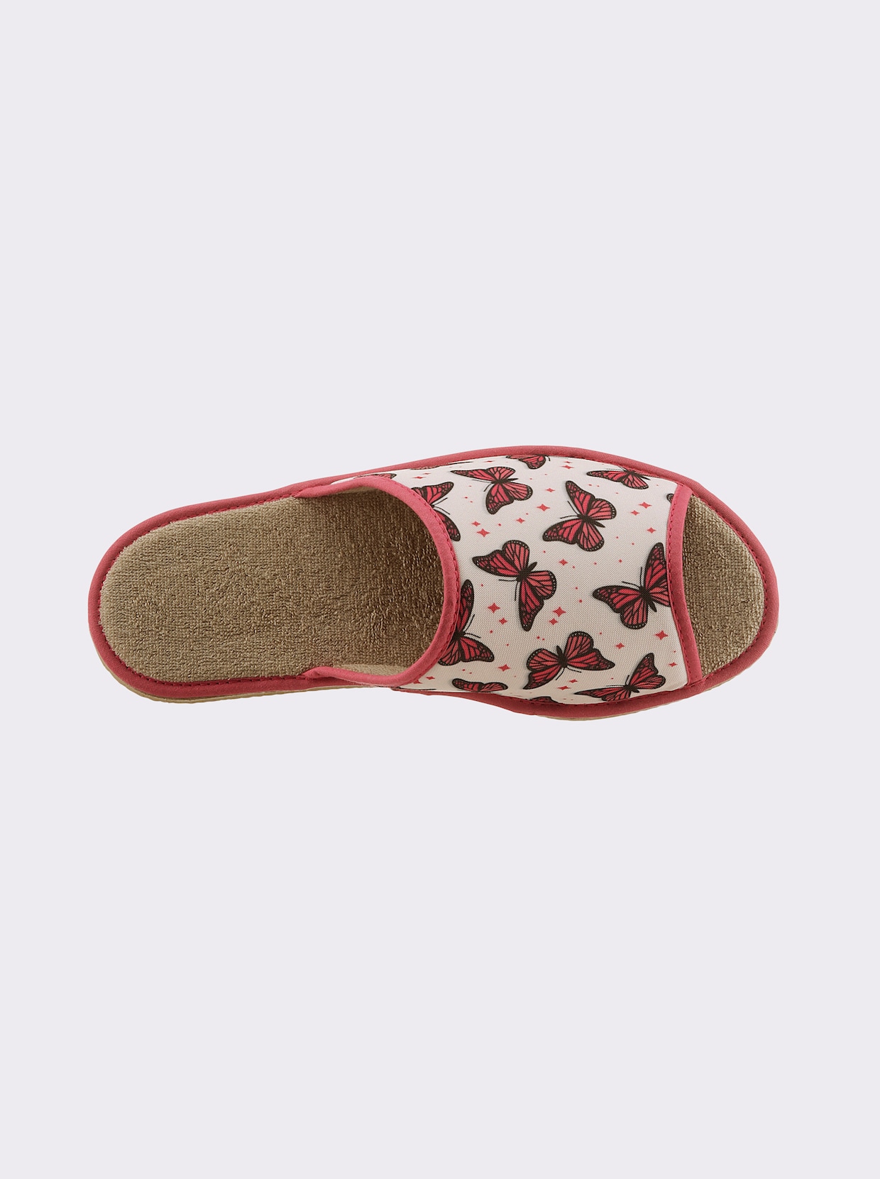 Slippers - fuchsia geprint