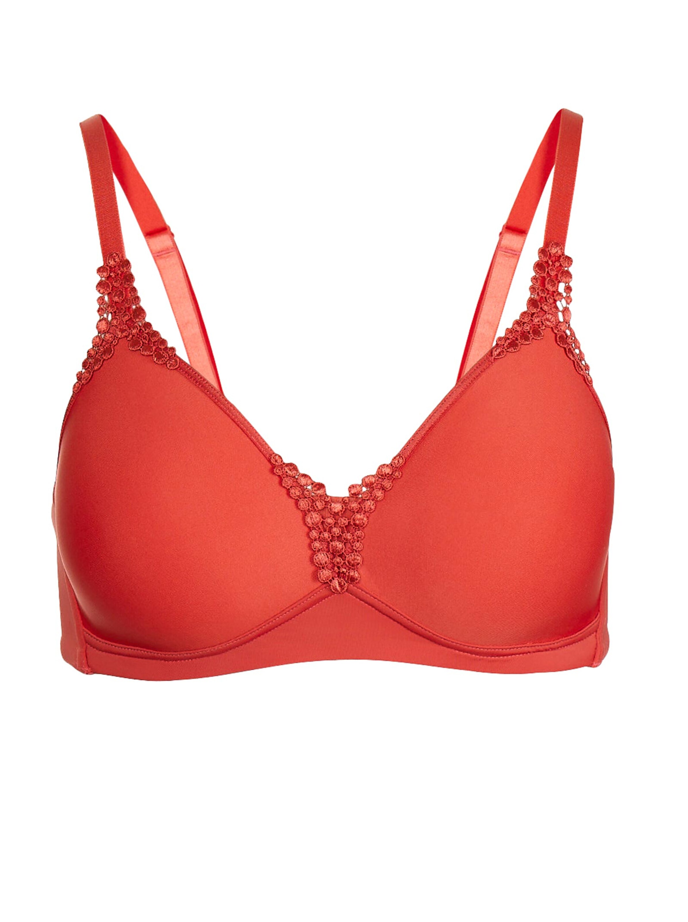 Viania T-Shirt-BH ohne Bügel - korallenrot