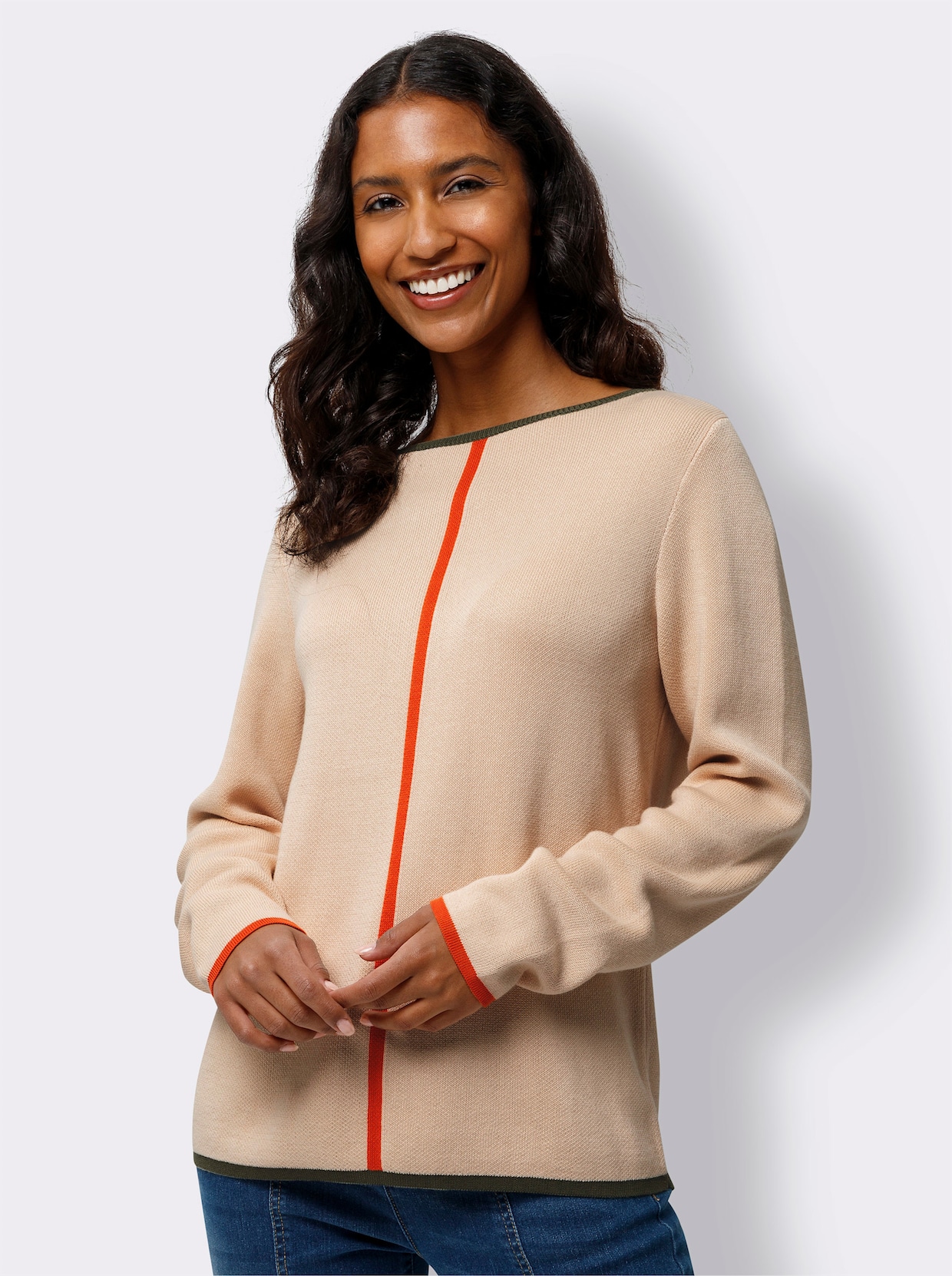 heine Jacquard-Pullover - elfenbein