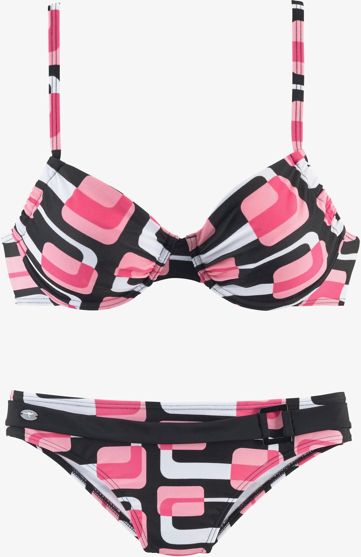 KangaROOS Bügel-Bikini - schwarz-rosa