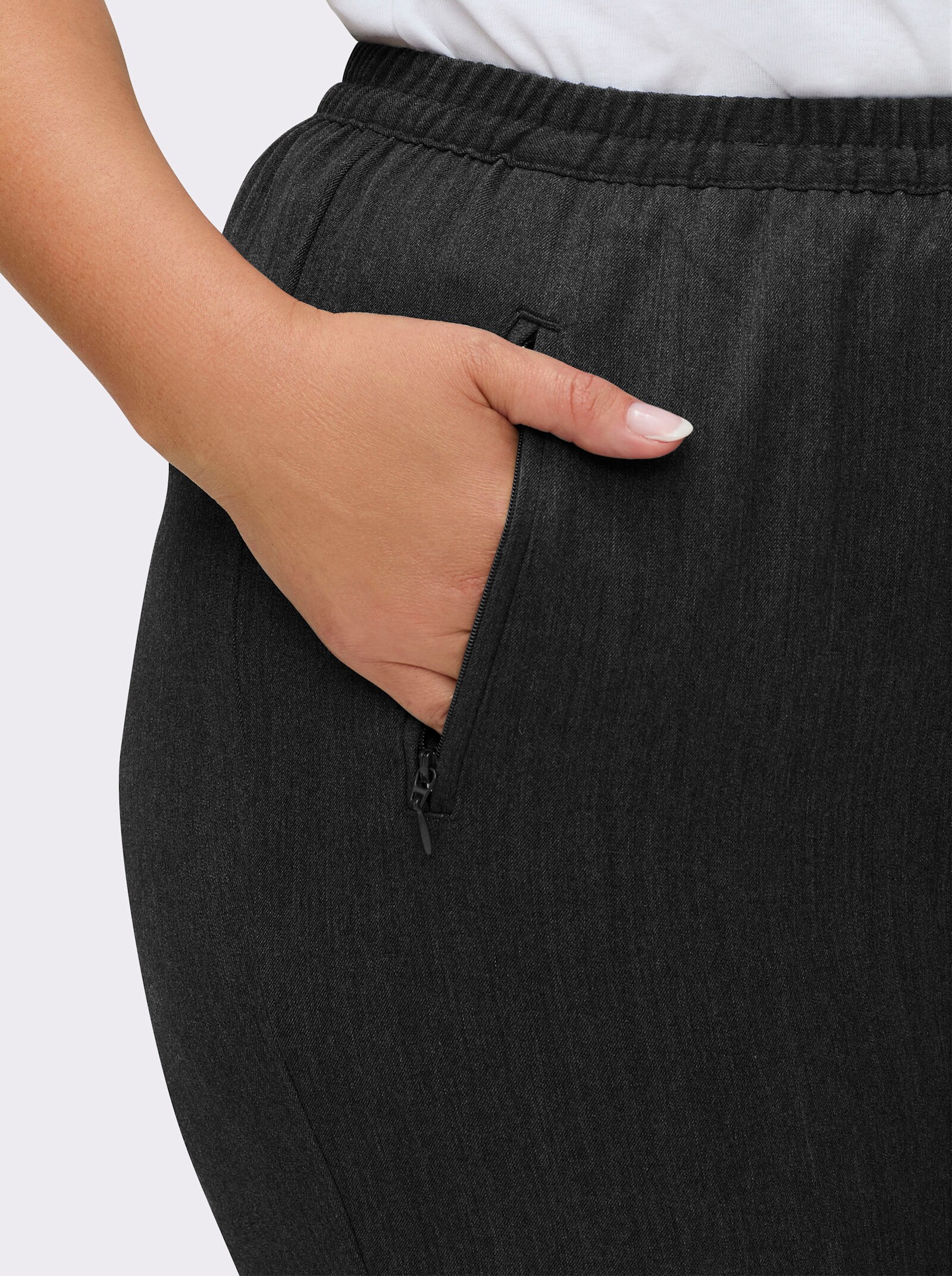 Schlupfhose in wärmender Qualität - schwarz