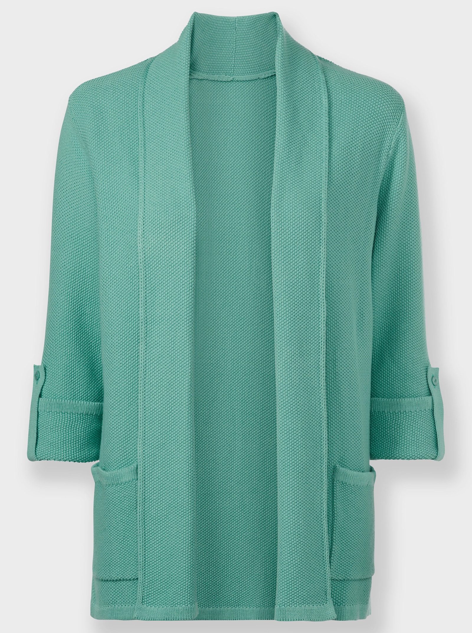 Strickjacke mit Schalkragen - salbei