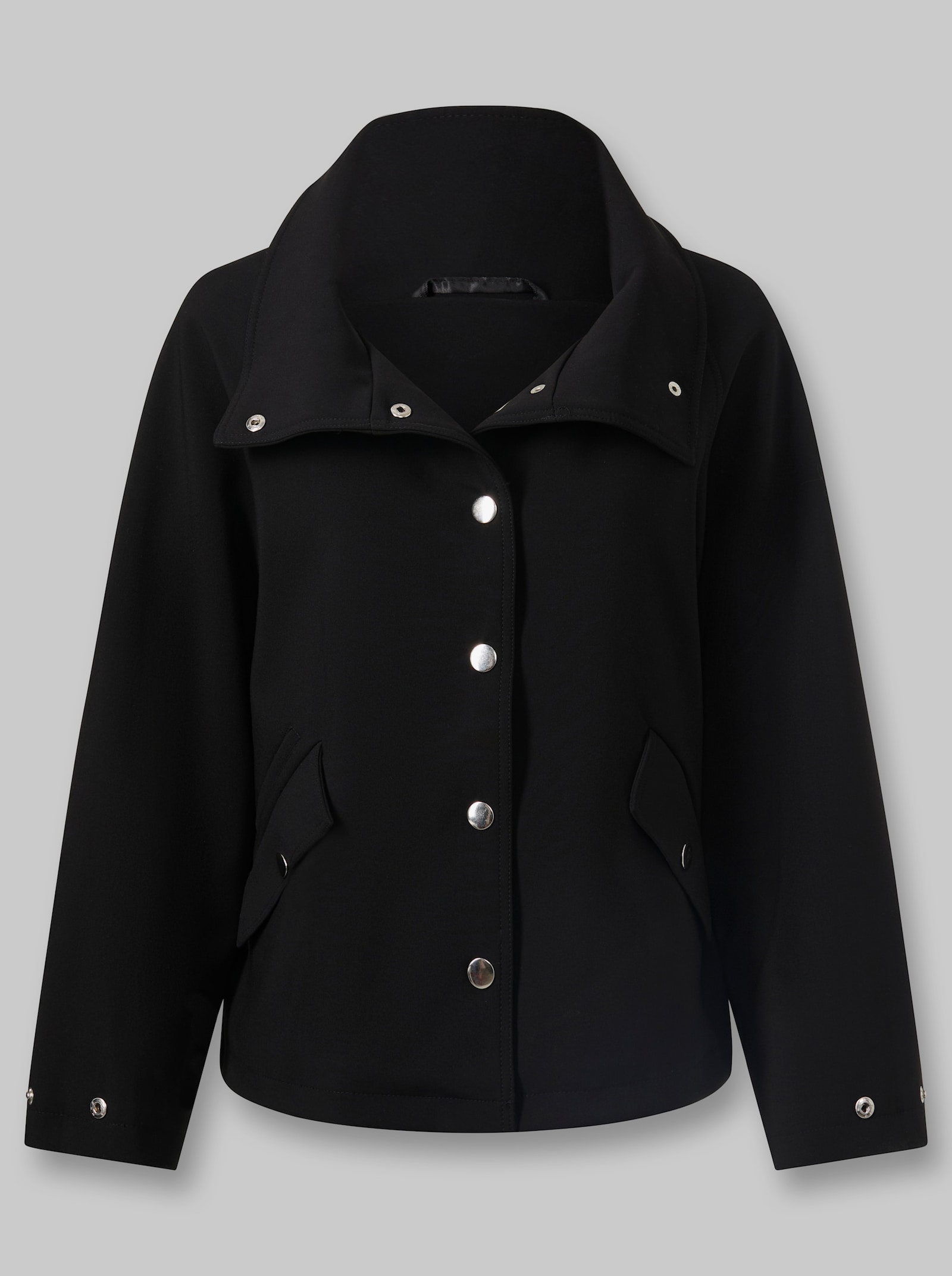 heine Übergangsjacke mit Umlegekragen - schwarz