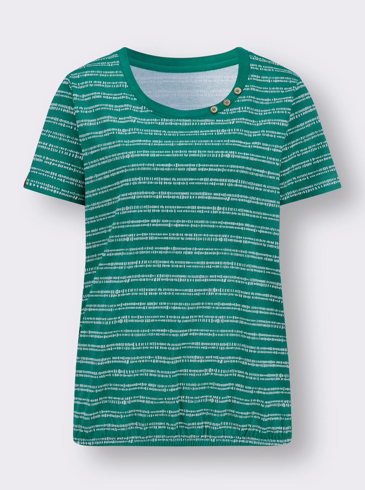Shirt met korte mouwen - groen/wit bedrukt
