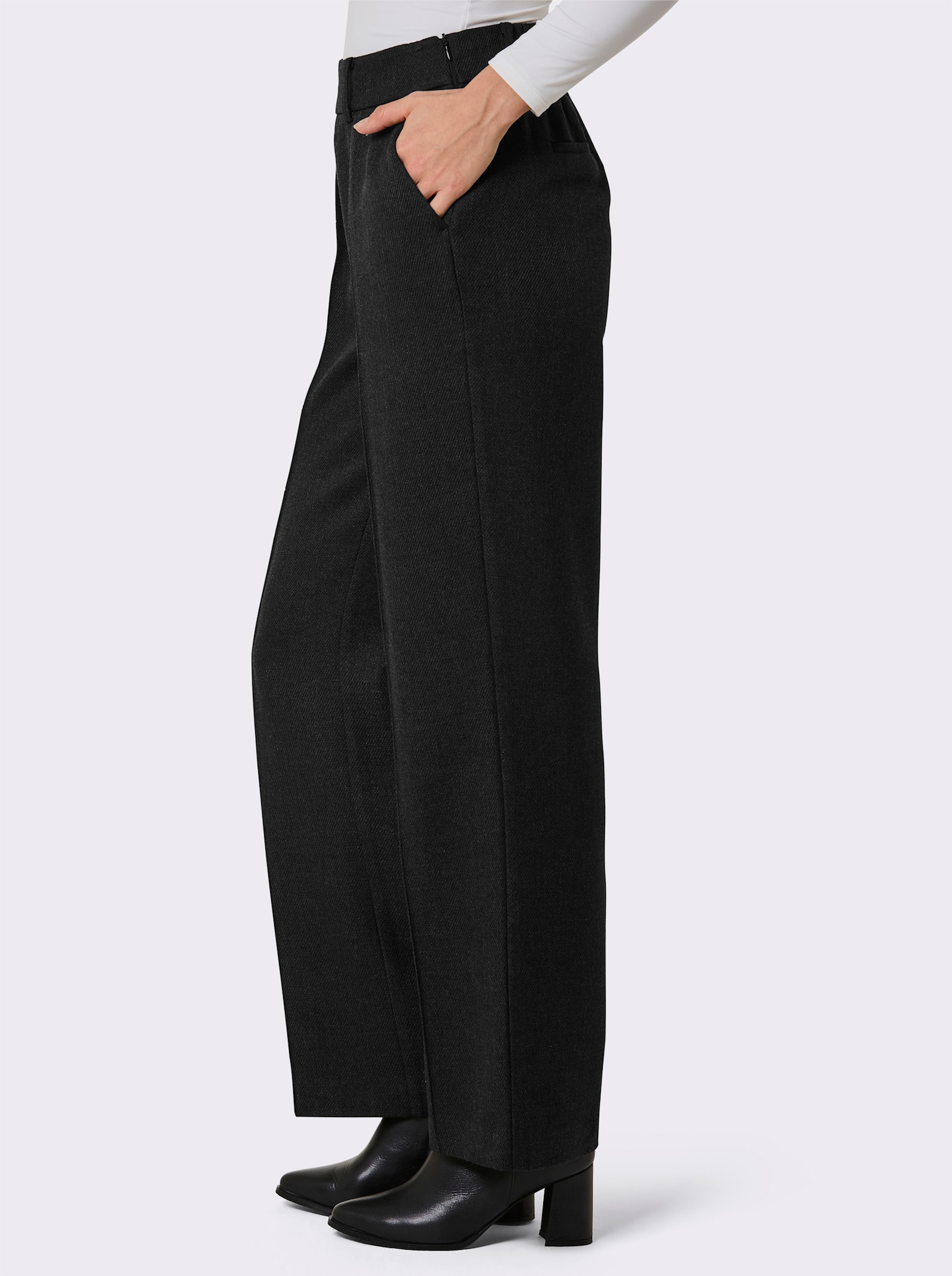 CREATION L PREMIUM Marlene-Hose - schwarz-meliert