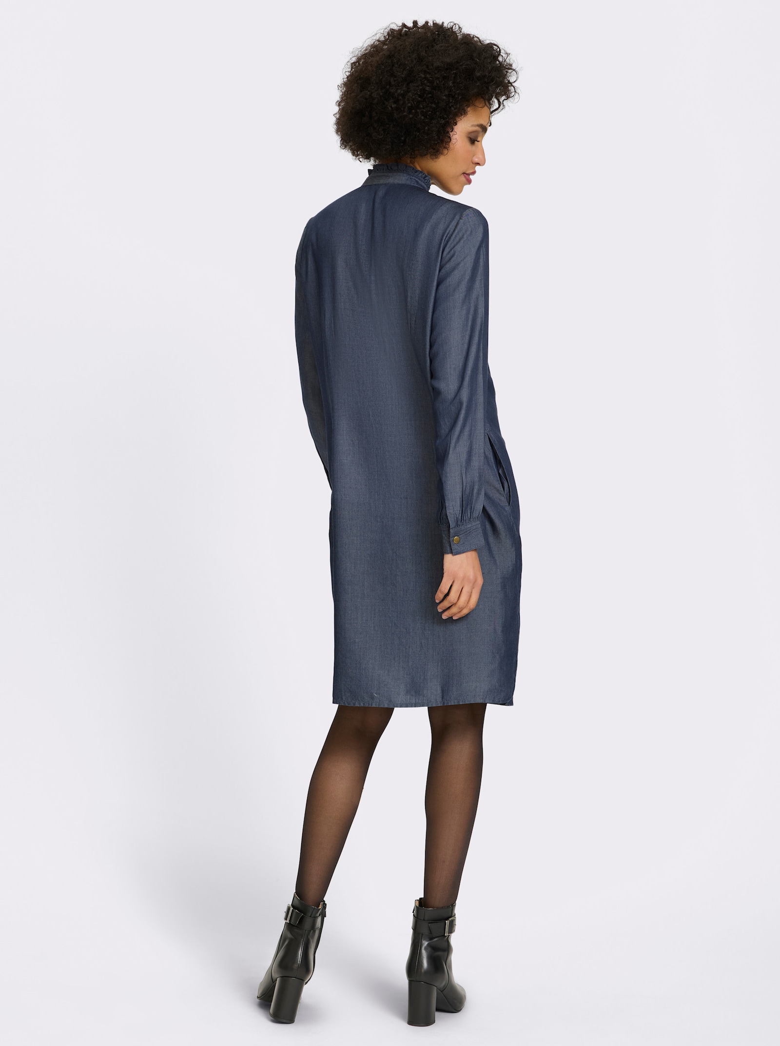 heine Blusenkleid in Denim-Optik - dunkelblau