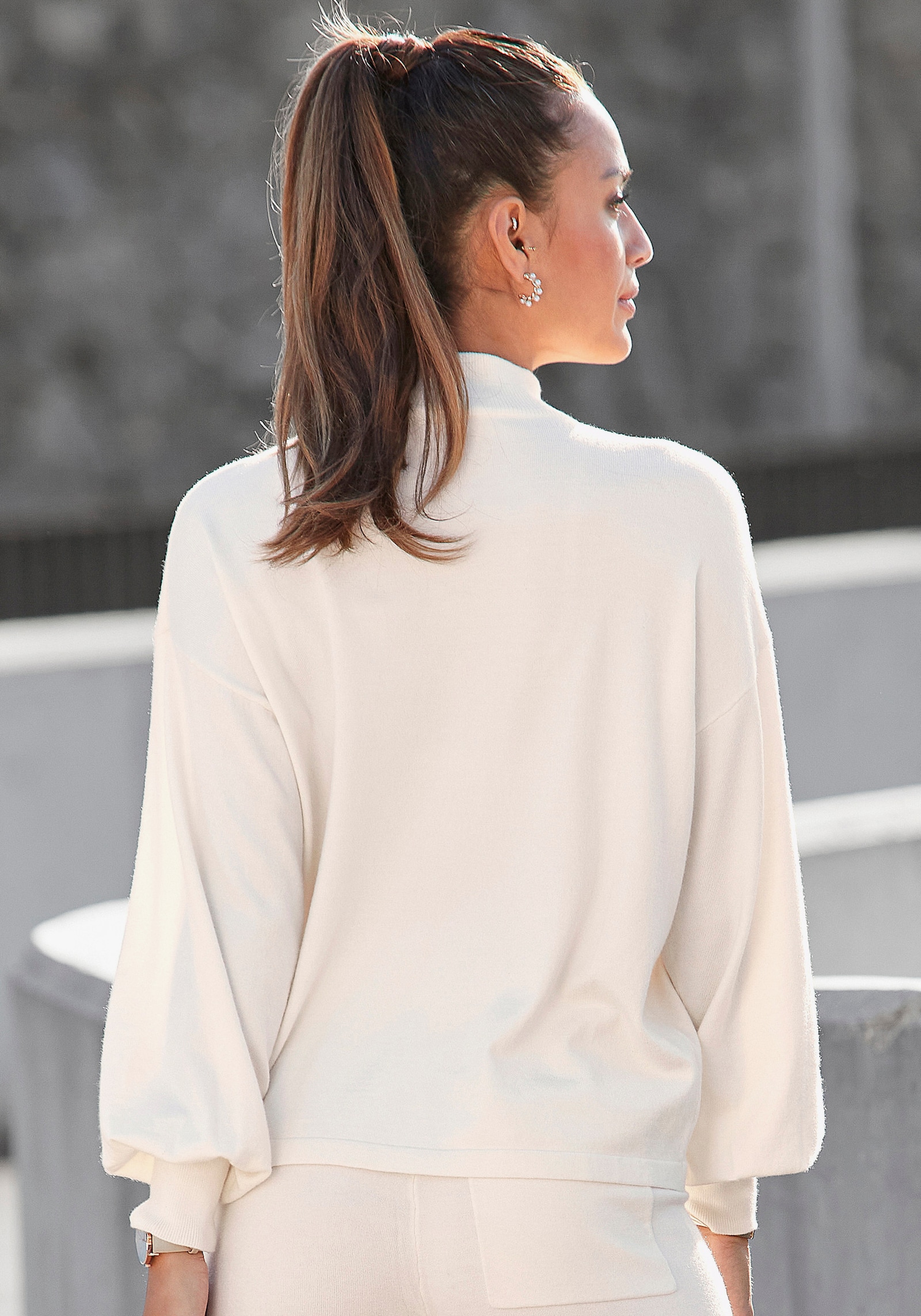 LASCANA Pull en tricot - crème