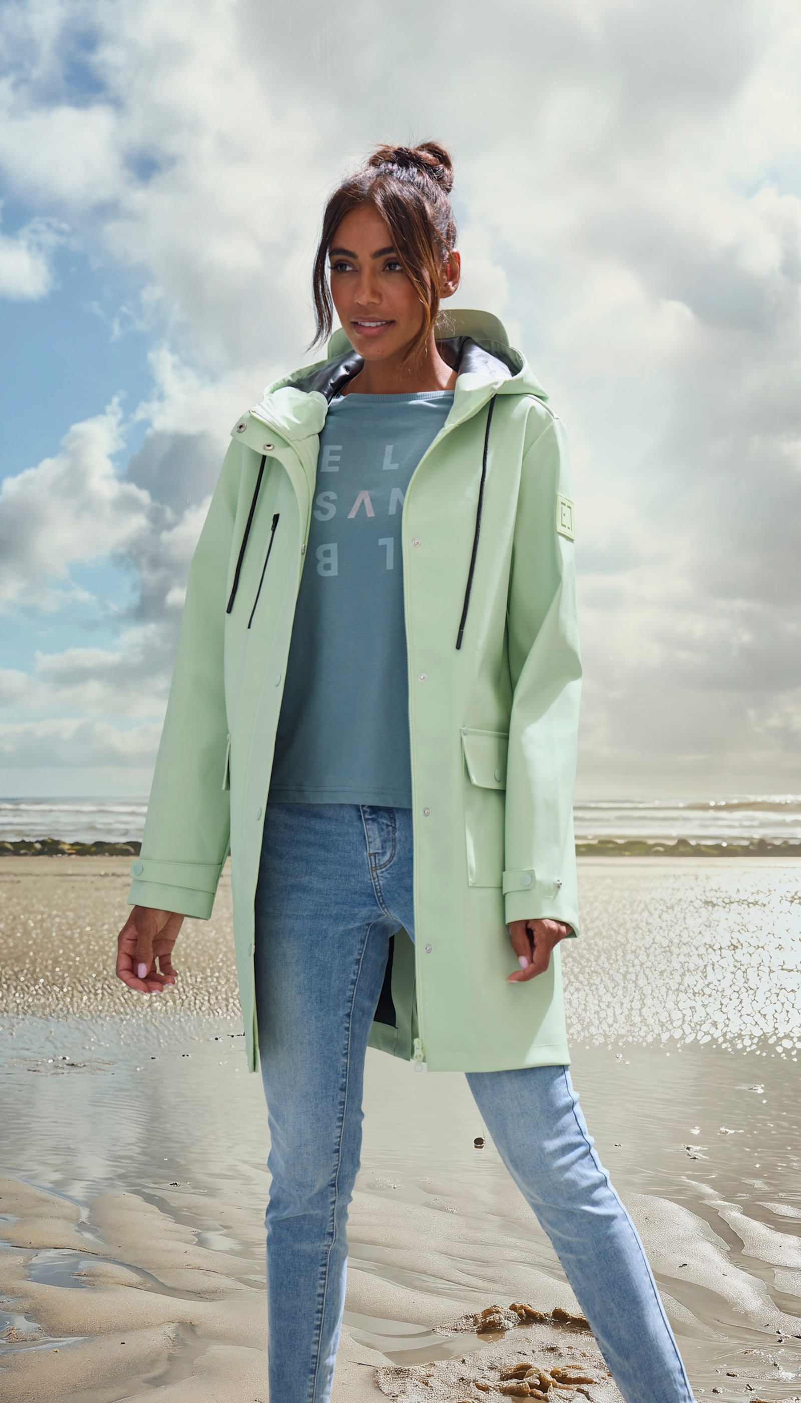 Elbsand Regenjacke - hellgrün