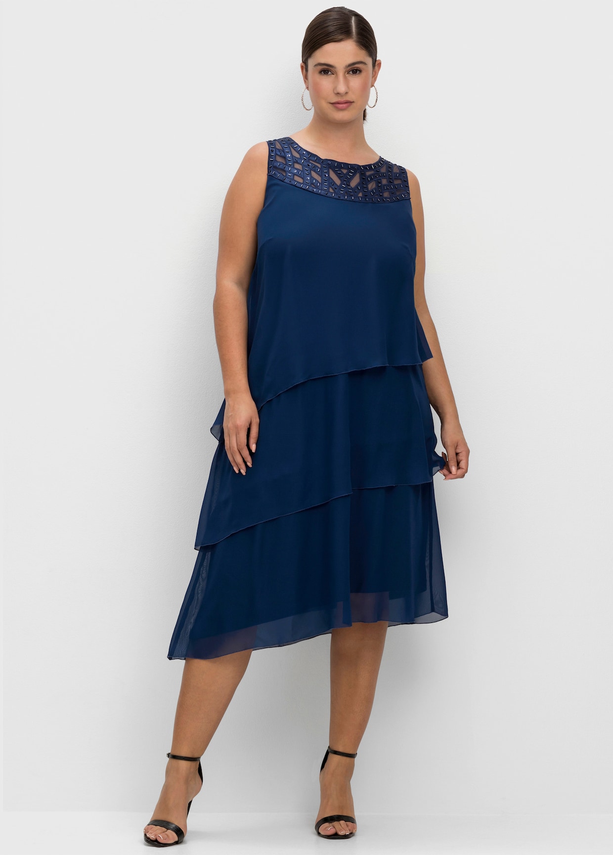 sheego Cocktailjurk - blauw