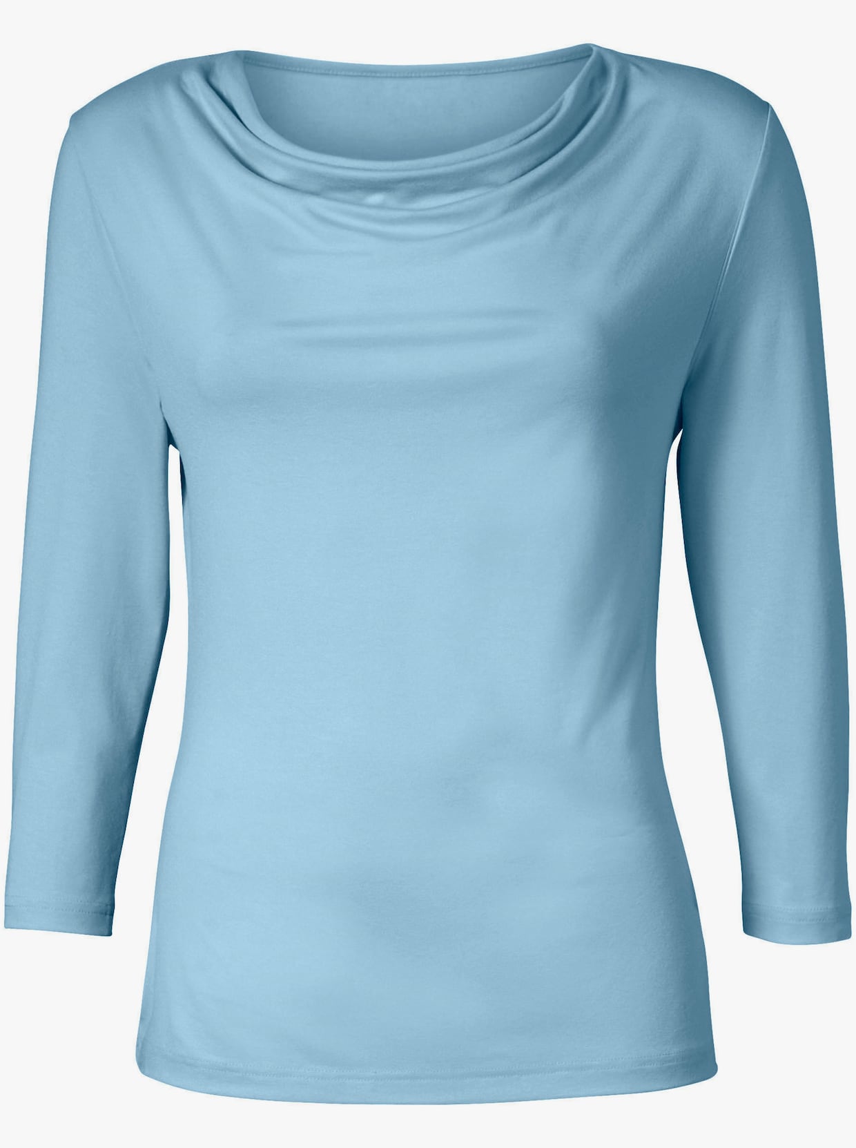 Wasserfallshirt mit 3/4-langen Ärmeln - bleu