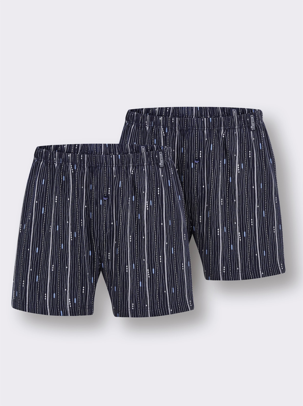 Boxershorts - 2x marine bedrukt