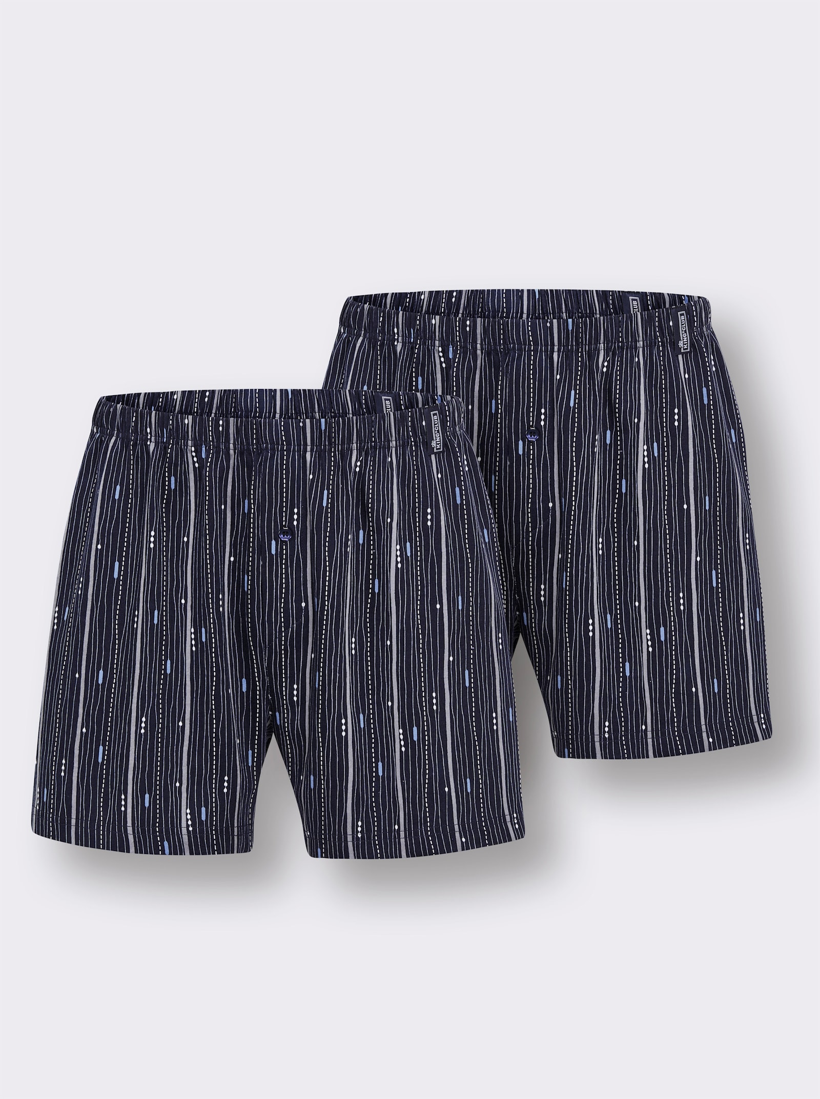 Boxershorts - 2x marine-bedruckt