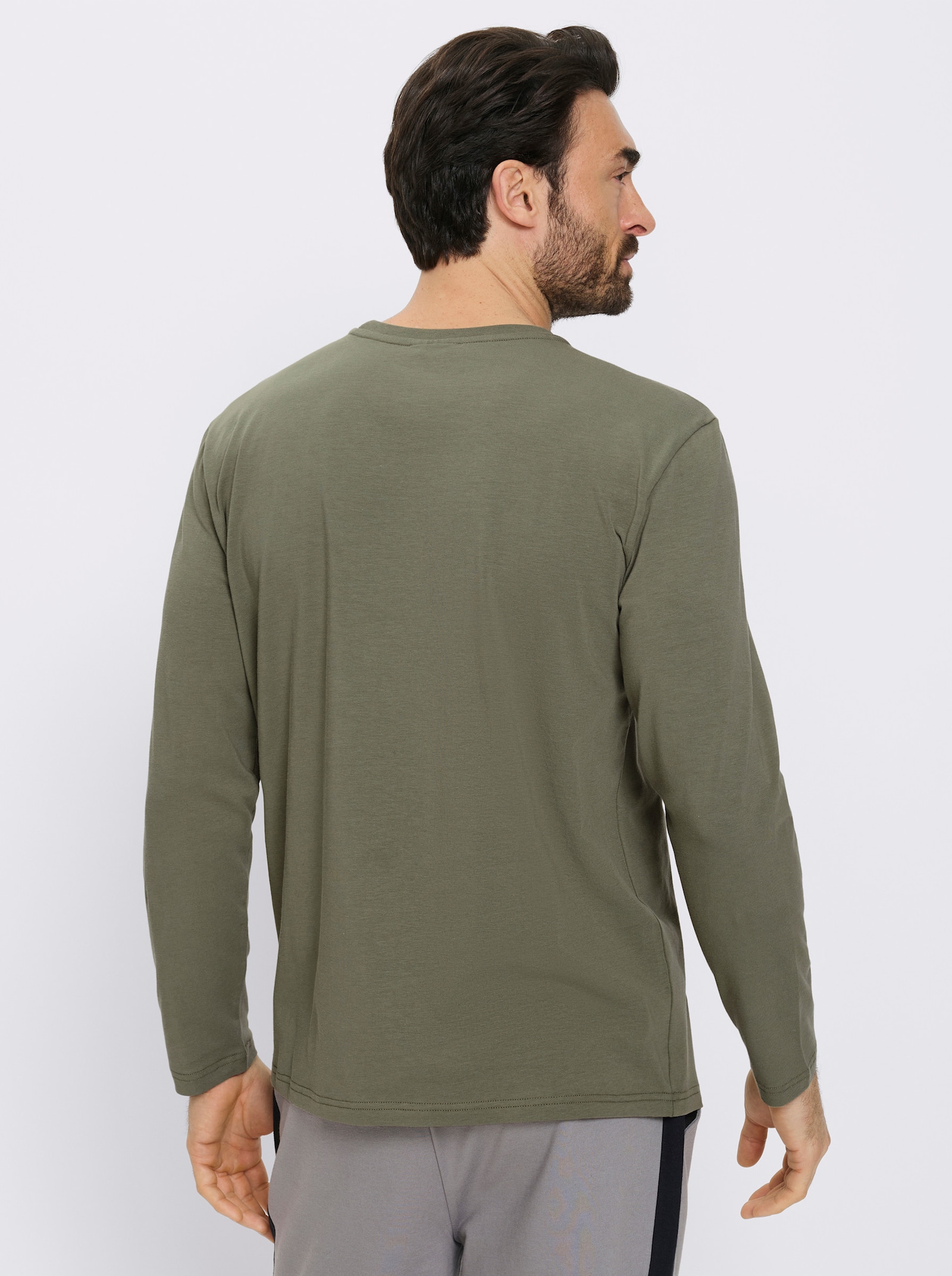 Catamaran Sports Freizeitshirt mit platziertem Druck - khaki-weiß-bedruckt