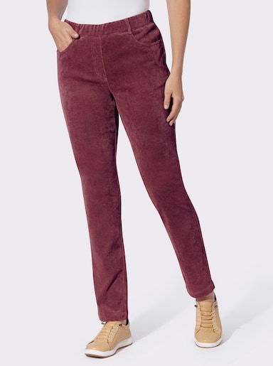  Cordhose mit Dehnbund - bordeaux