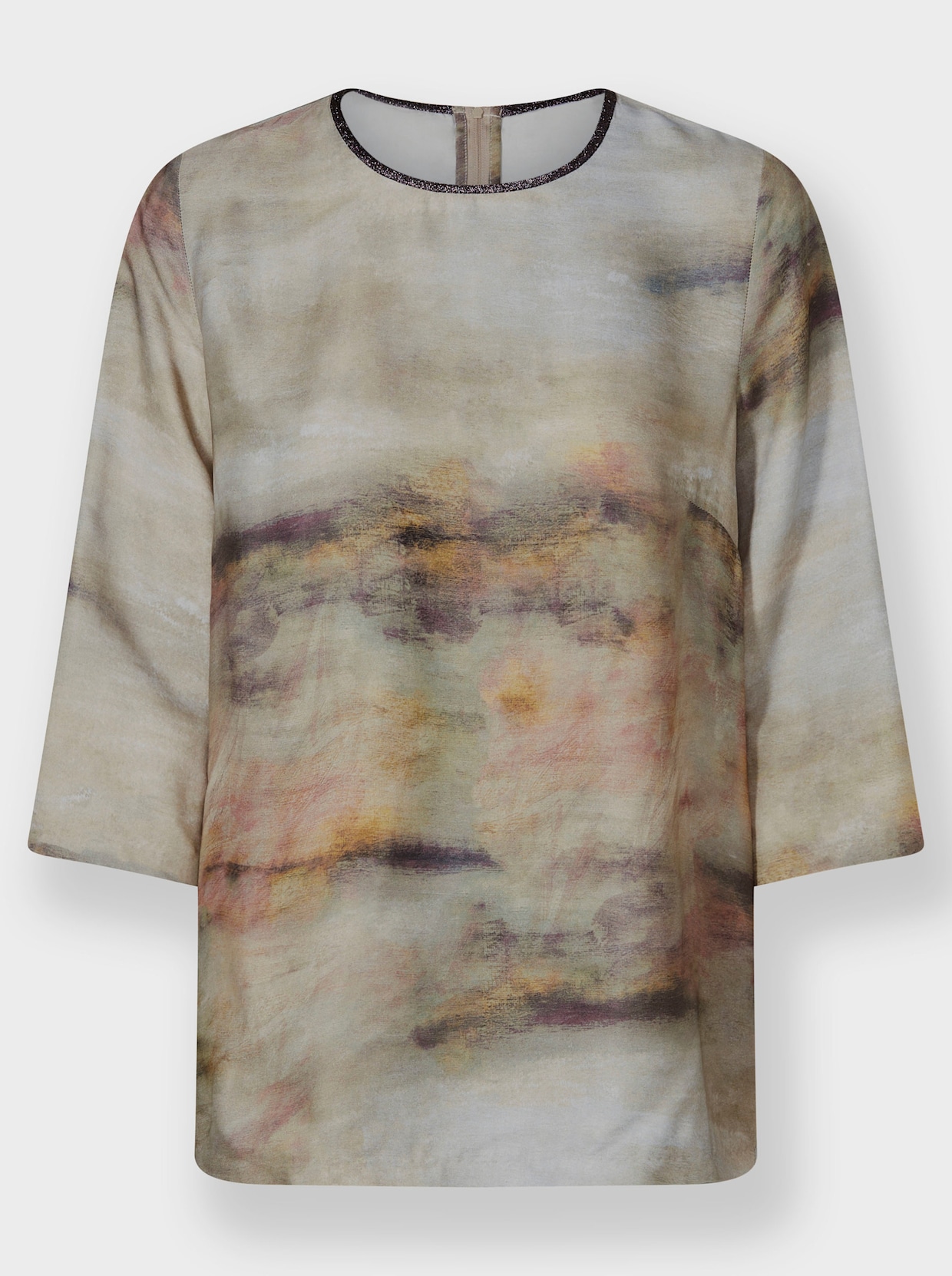 heine Blouse met print - zand/kaki gedessineerd
