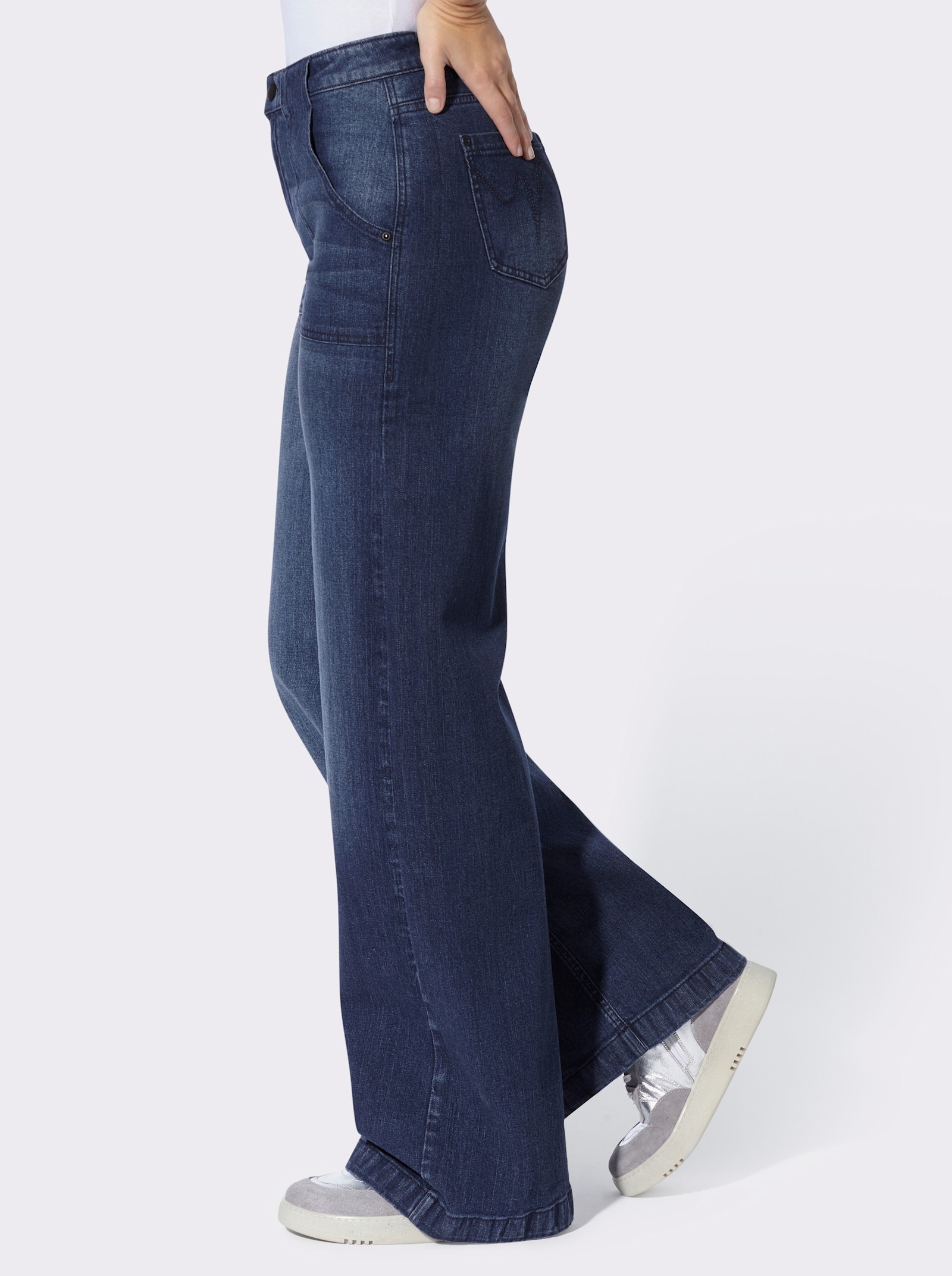 heine Jeans mit weitem Bein - dark blue