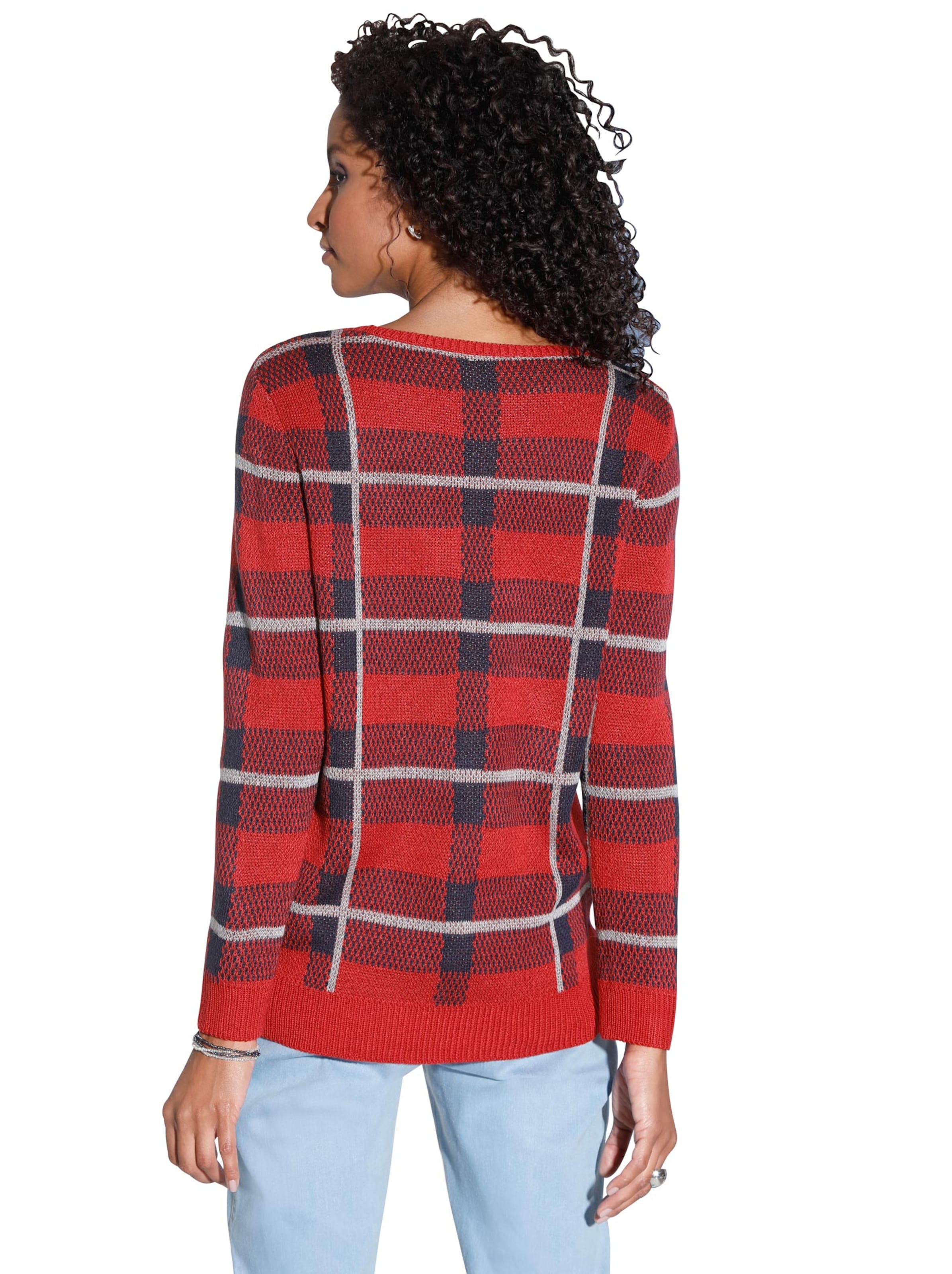 Pullover - rot-kariert