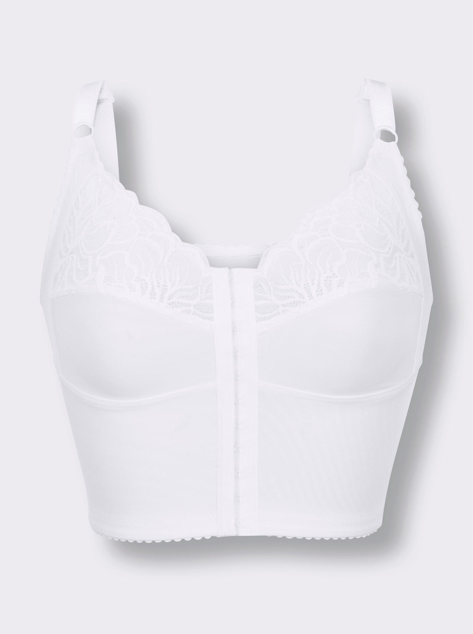 wäschepur Vorderverschluss-BH ohne Bügel - weiß
