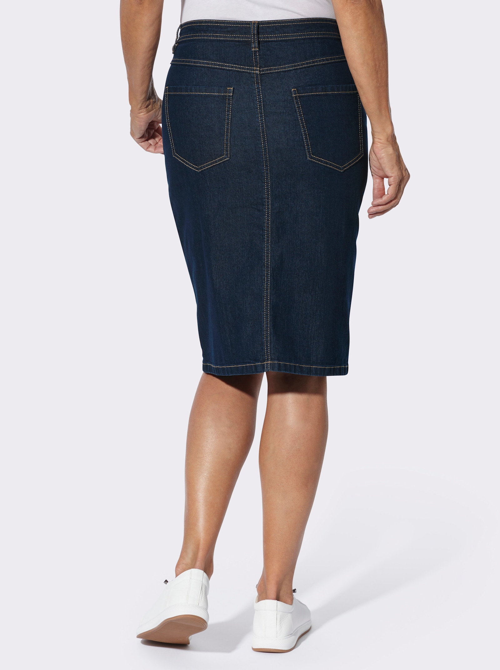 Jeansrock in 5-Pocket-Form - dark blue