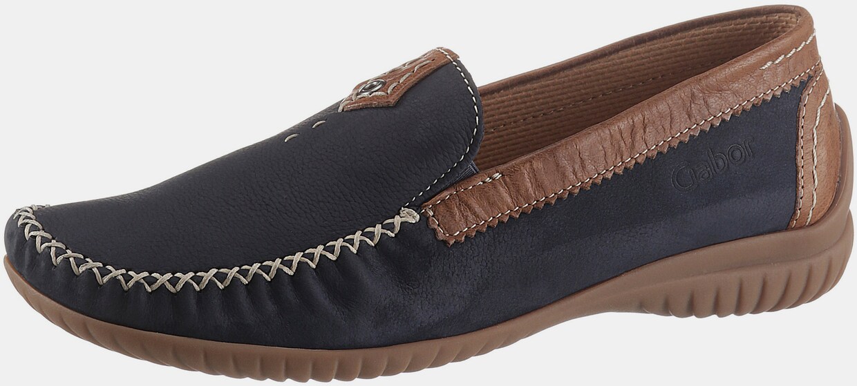Gabor Slipper - dunkelblau-cognac