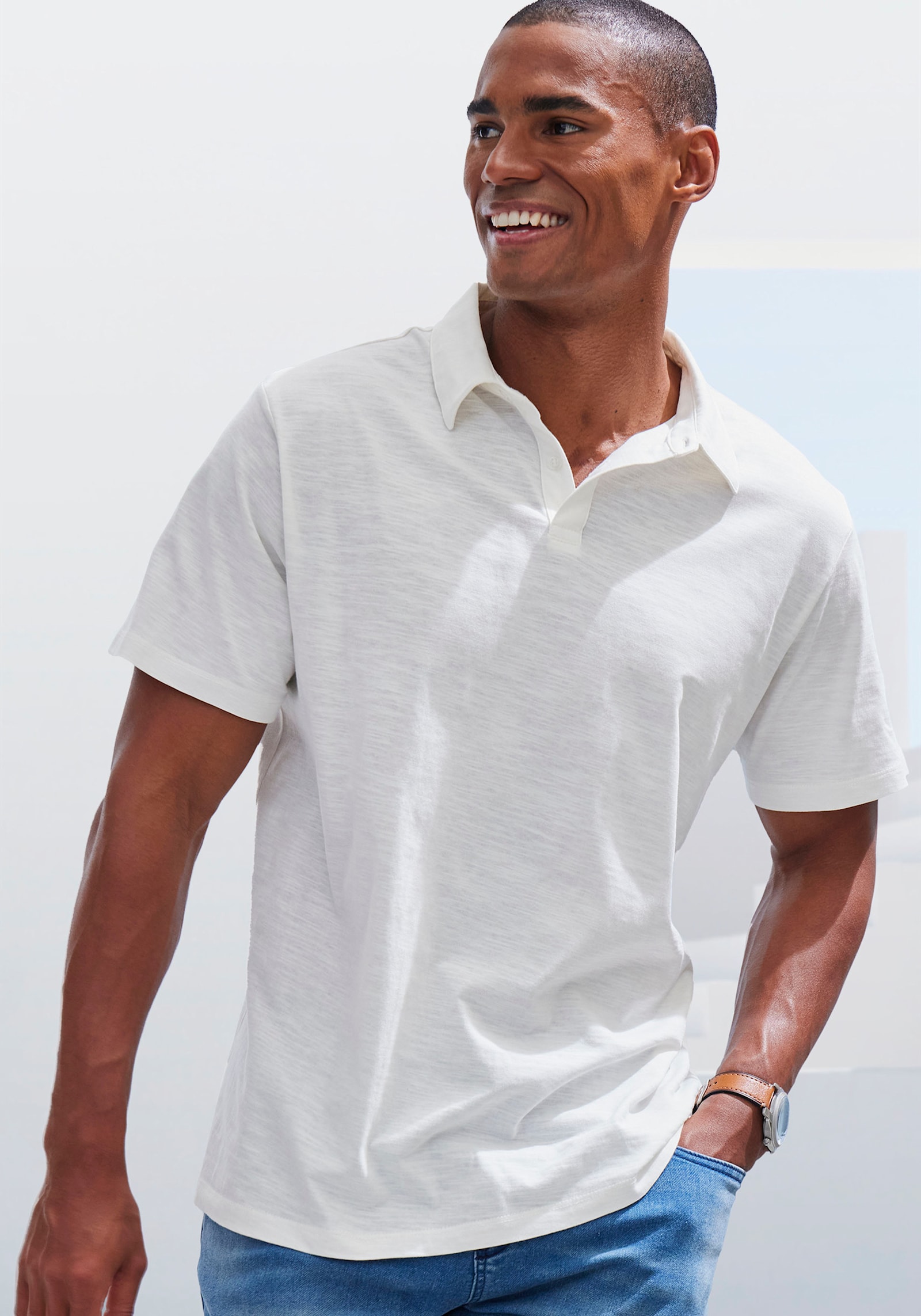 John Devin Poloshirt - offwhite