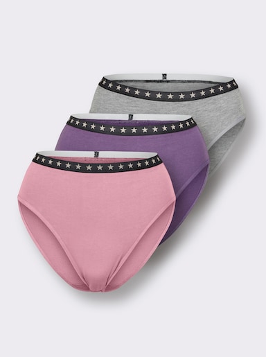 Jazzpants - feige + altrosa + grau-meliert